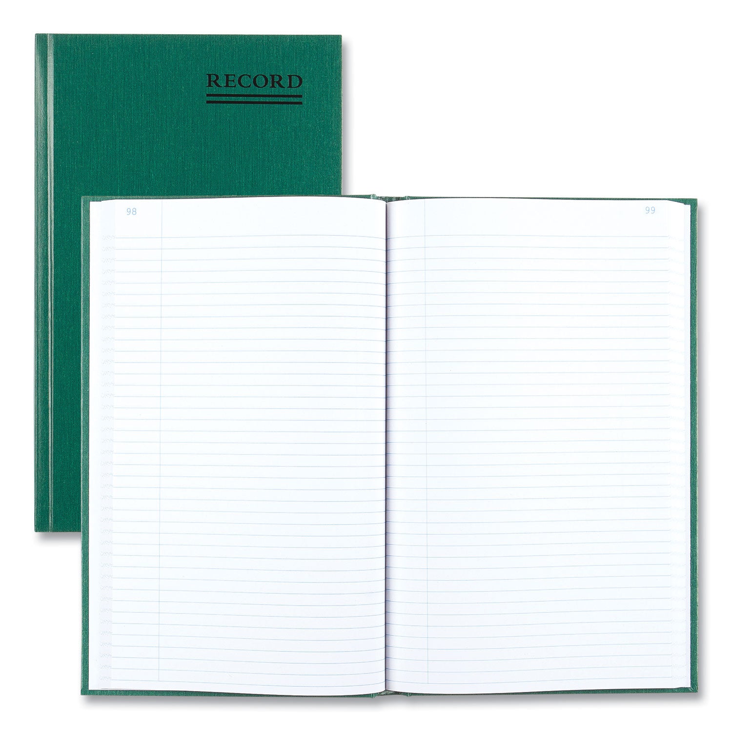 National® Emerald Series Account Book, Green Cover, 12.25 X 7.25 Sheets, 300 Sheets/book