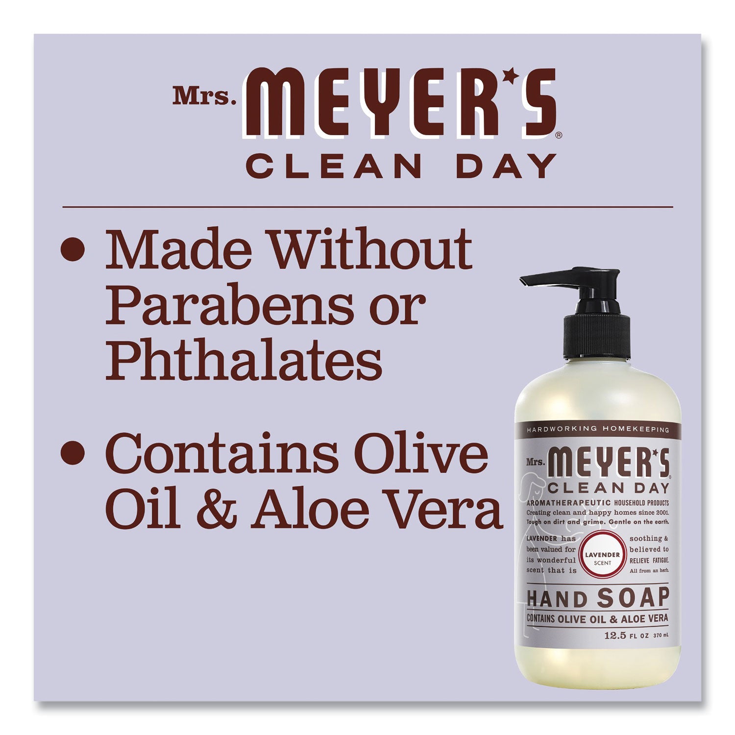 Mrs. Meyer's® Clean Day Liquid Hand Soap, Lavender Scent, 12.5 oz