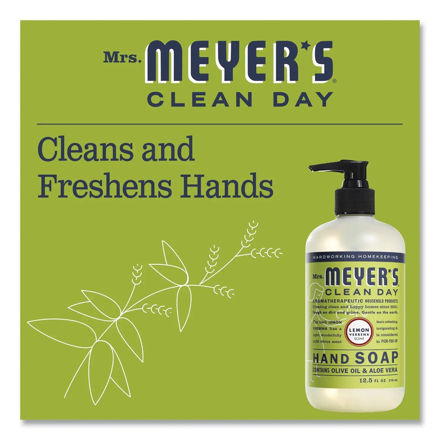 Clean Day Liquid Hand Soap, Lemon Verbena Scent, 12.5 oz Mrs. Meyer's® Flipcost