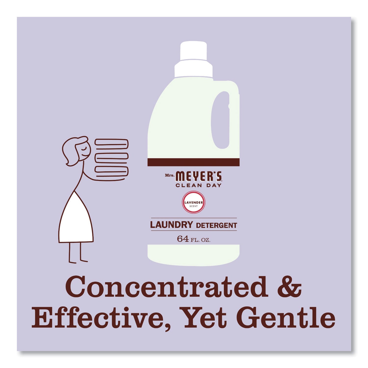 Mrs. Meyer's® Liquid Laundry Detergent, Lavender Scent, 64 Oz Bottle