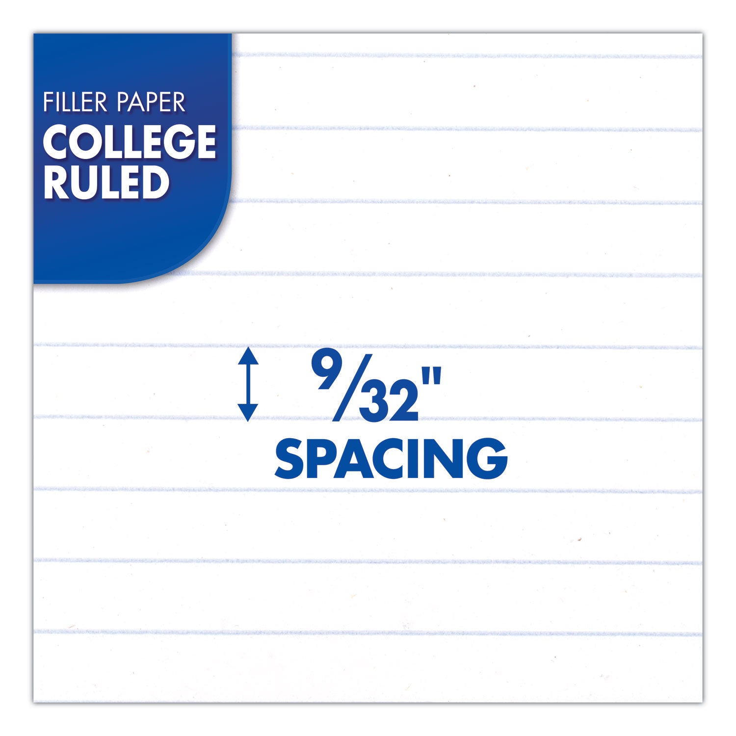 Mead® Filler Paper, 3-Hole, 8.5 X 11, College Rule, 200/pack