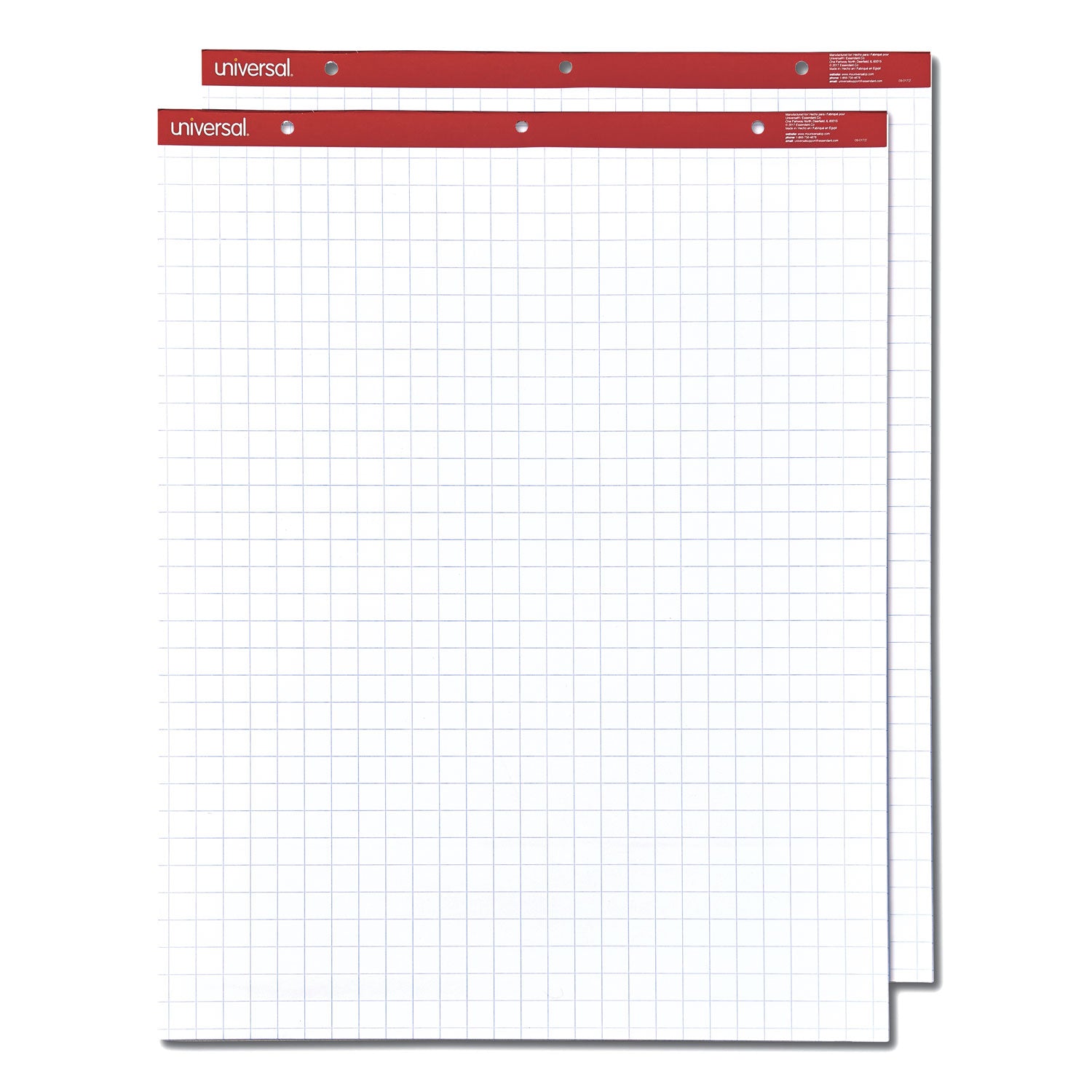 Easel Pads/Flip Charts, Quadrille Rule (1 sq/in), 27 x 34, White, 50 Sheets, 2/Carton