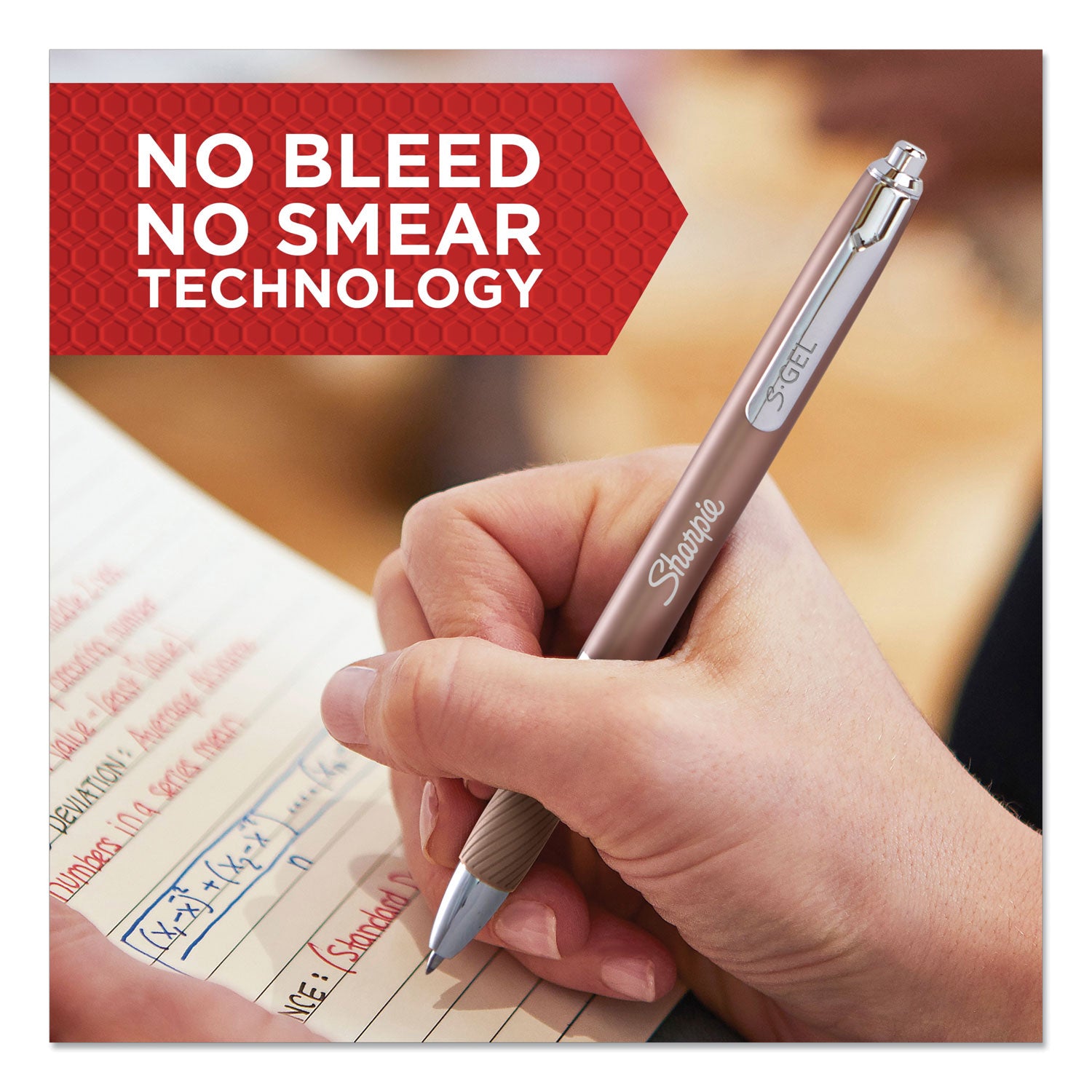 Sharpie® S-Gel™ S-Gel Premium Metal Barrel Gel Pen, Retractable, Medium 0.7 Mm, Black Ink, Champagne Barrel, Dozen