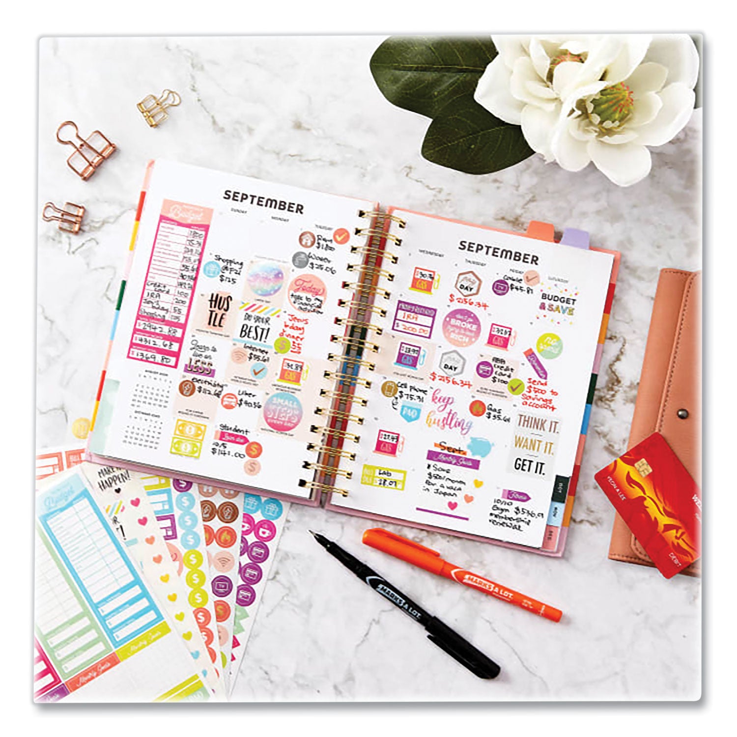 Avery® Budgeting Planner Stickers, Budget Theme, Assorted Colors, 1,224/pack