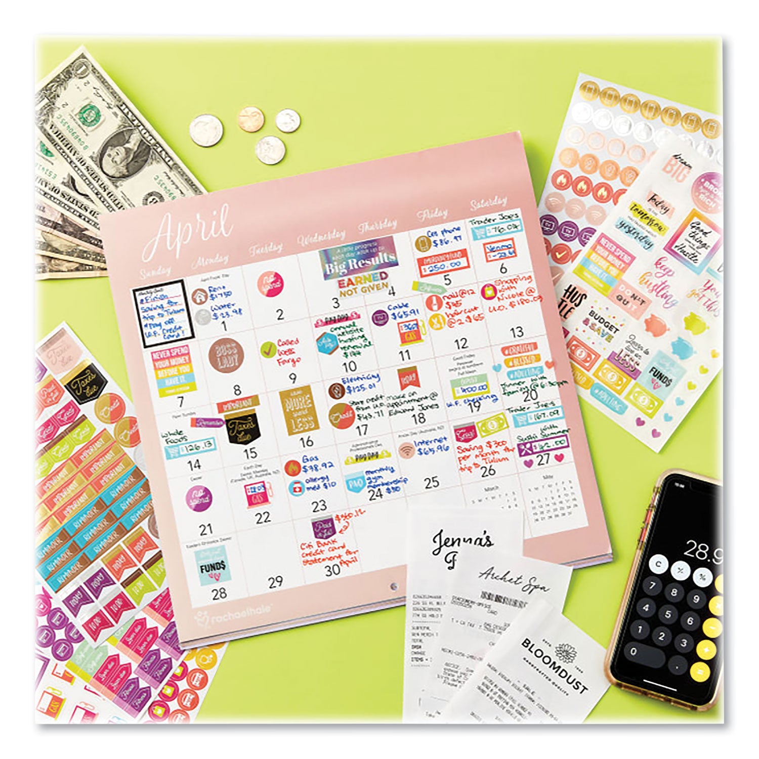 Avery® Budgeting Planner Stickers, Budget Theme, Assorted Colors, 1,224/pack