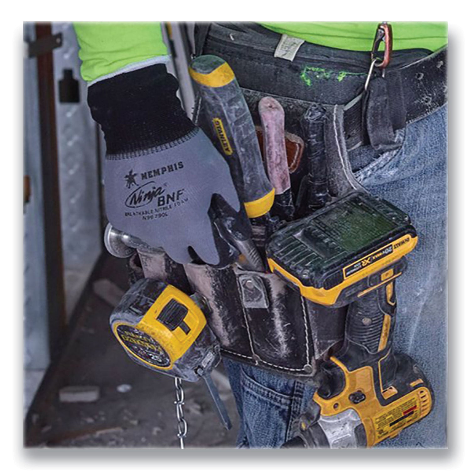 MCR™ Safety Ninja Nitrile Coating Nylon/spandex Gloves, Black/gray, Large, Dozen