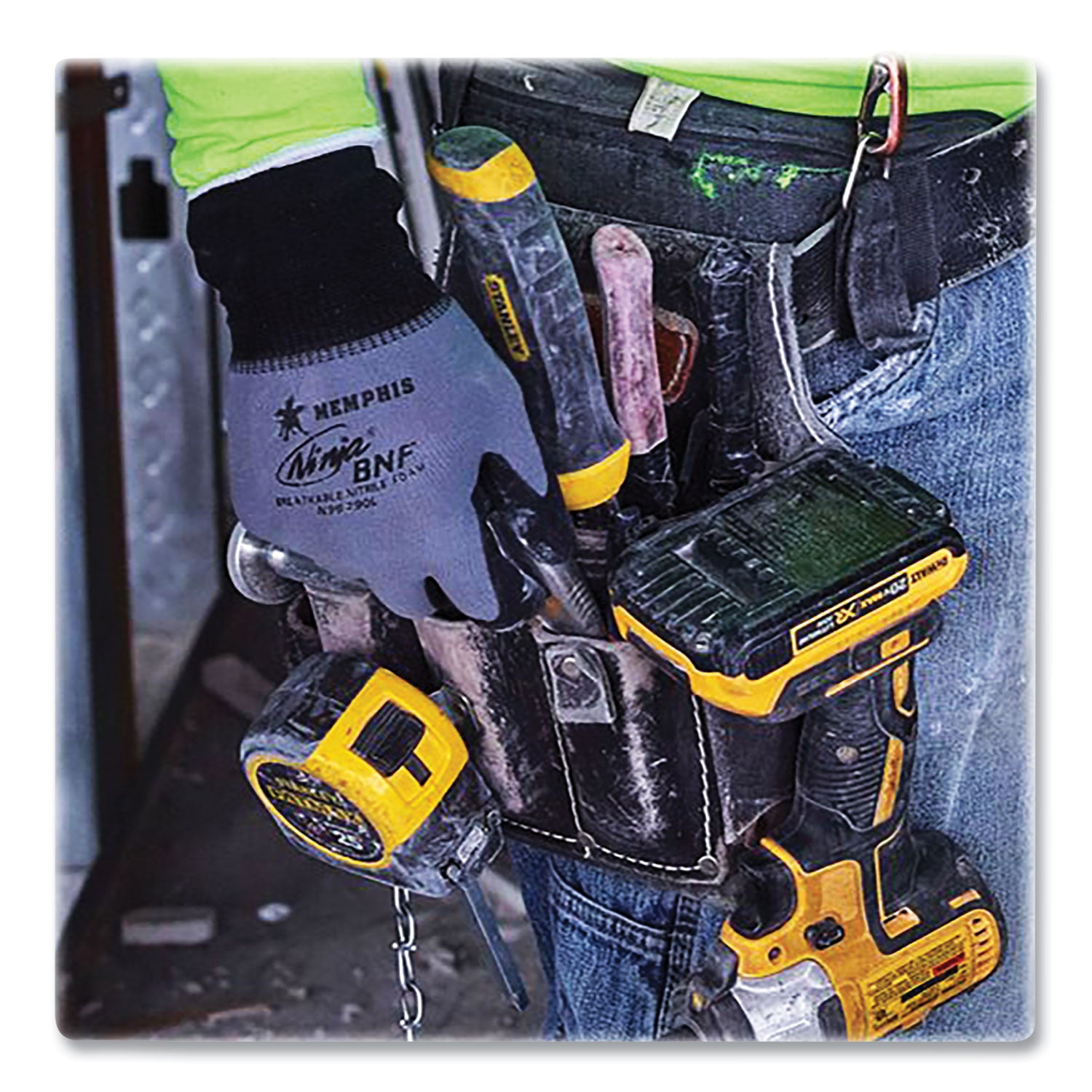 MCR™ Safety Ninja Nitrile Coating Nylon/spandex Gloves, Black/gray, Small, Dozen