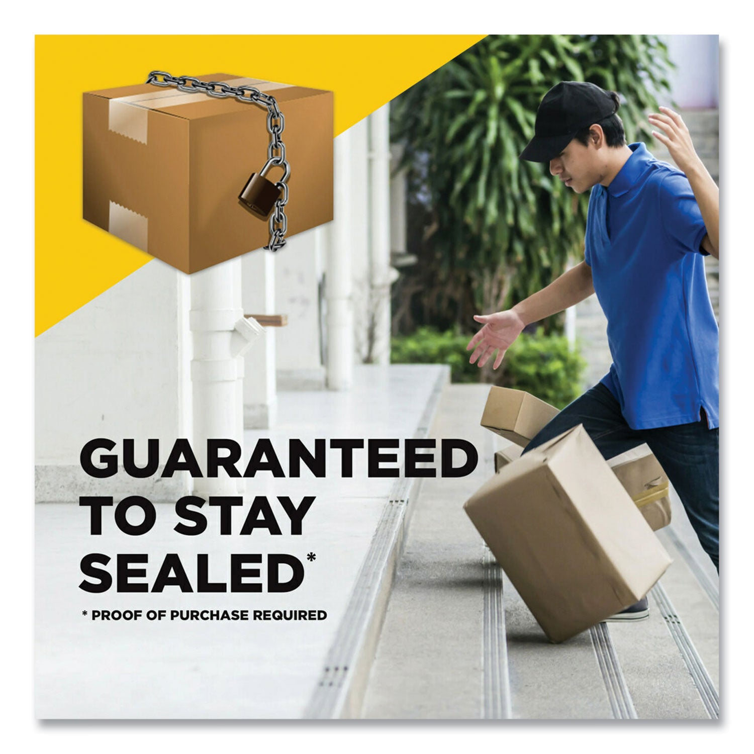 Scotch® Box Lock Shipping Packaging Tape, 3" Core, 1.88" X 54.6 Yds, Clear