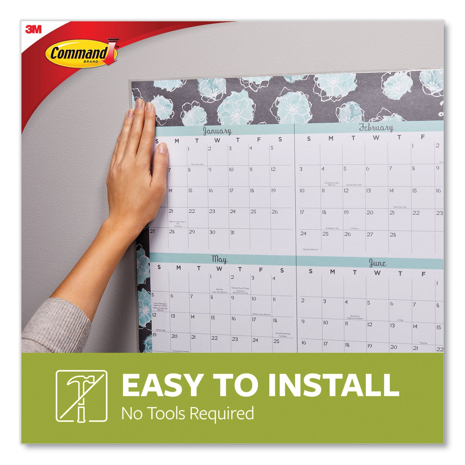 Command™ Poster Strips, Removable, Holds Up To 1 Lb Per Pair, Small, 0.63 X 1.75, White, 104/pack