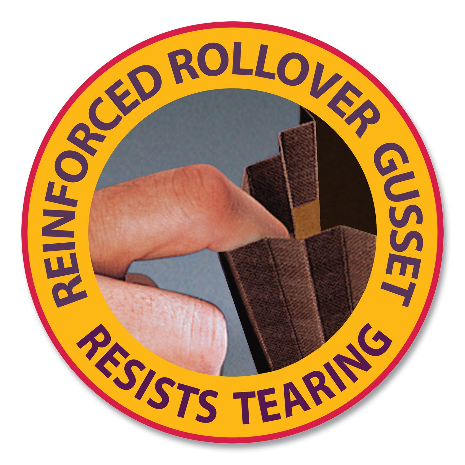 Smead TUFF Expanding Wallets, 5.25" Expansion, 1 Section, Elastic Cord Closure, Letter Size, Redrope