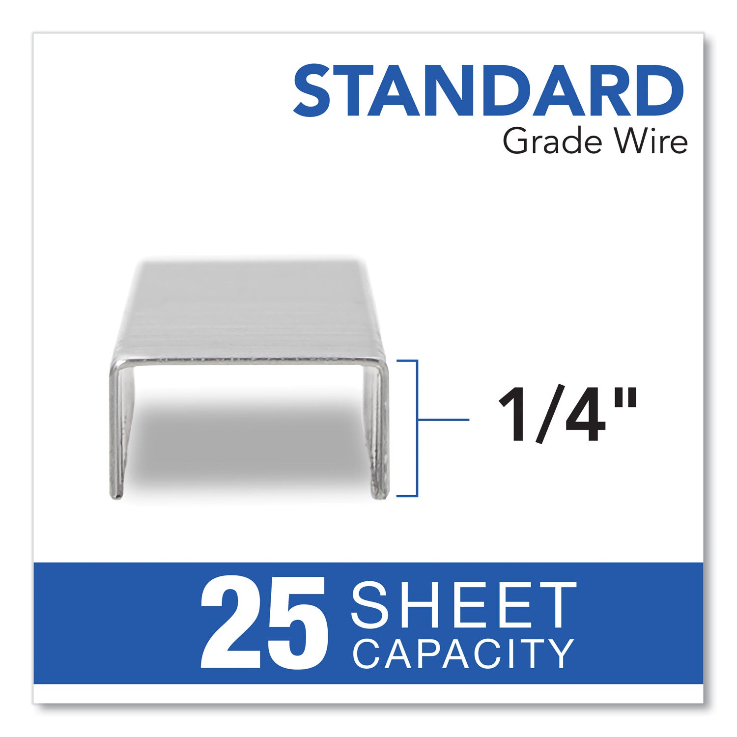 Swingline® S.F. 1 Standard Staples, 0.25" Leg, 0.5" Crown, Steel, 5,000/Pack, 5 Packs/Box