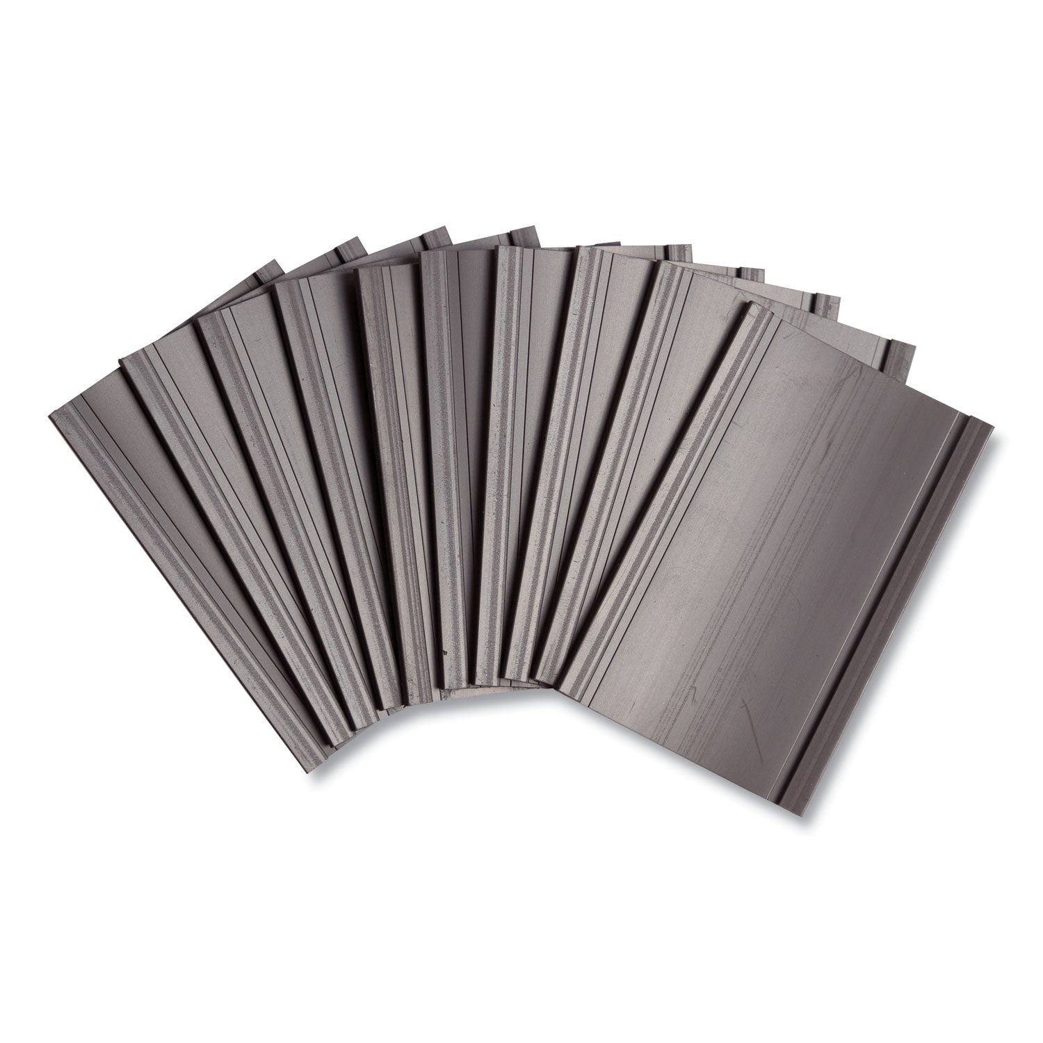 U Brands Magnetic Card Holders, 3 X 1.75, Black, 10/pack