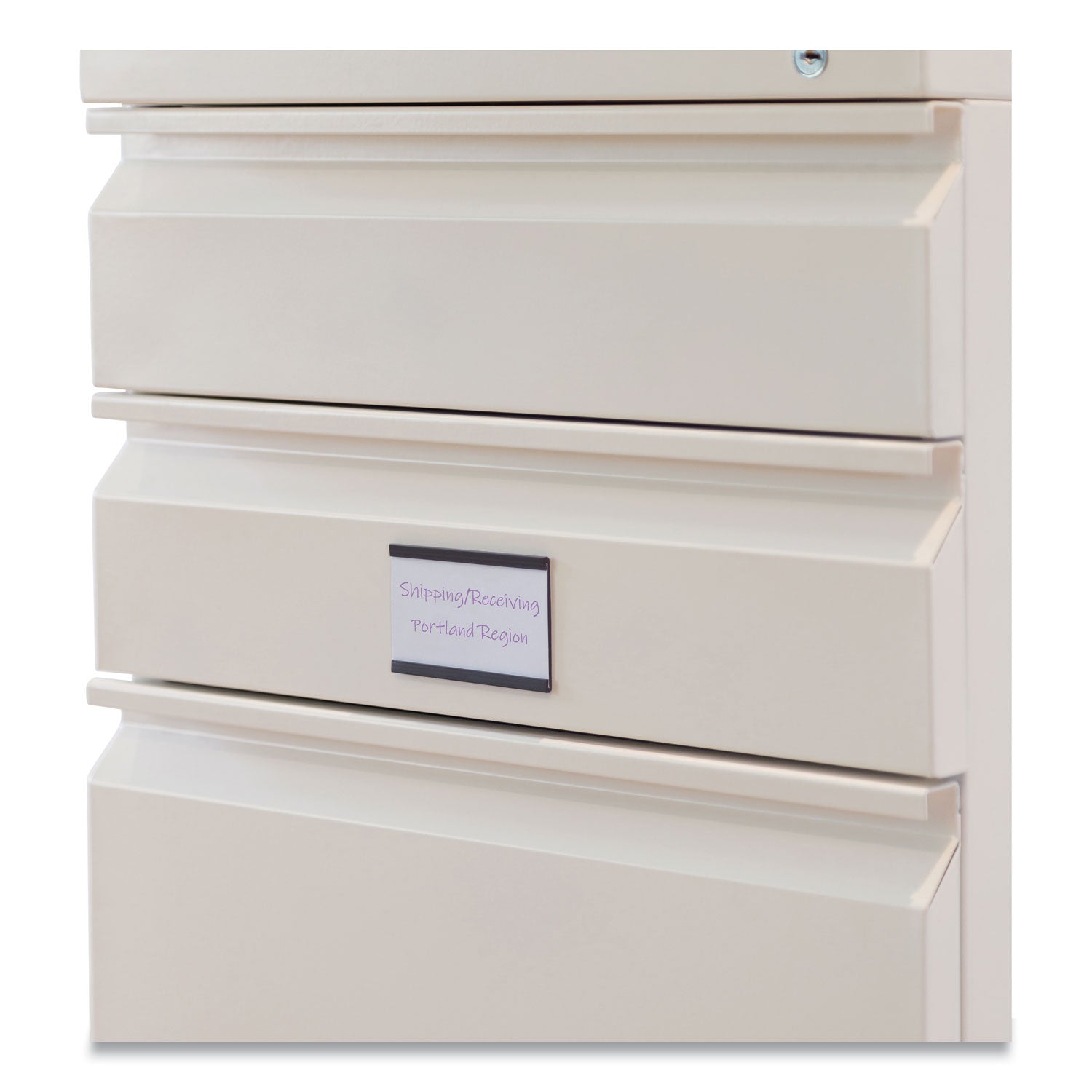 U Brands Magnetic Card Holders, 3 X 1.75, Black, 10/pack