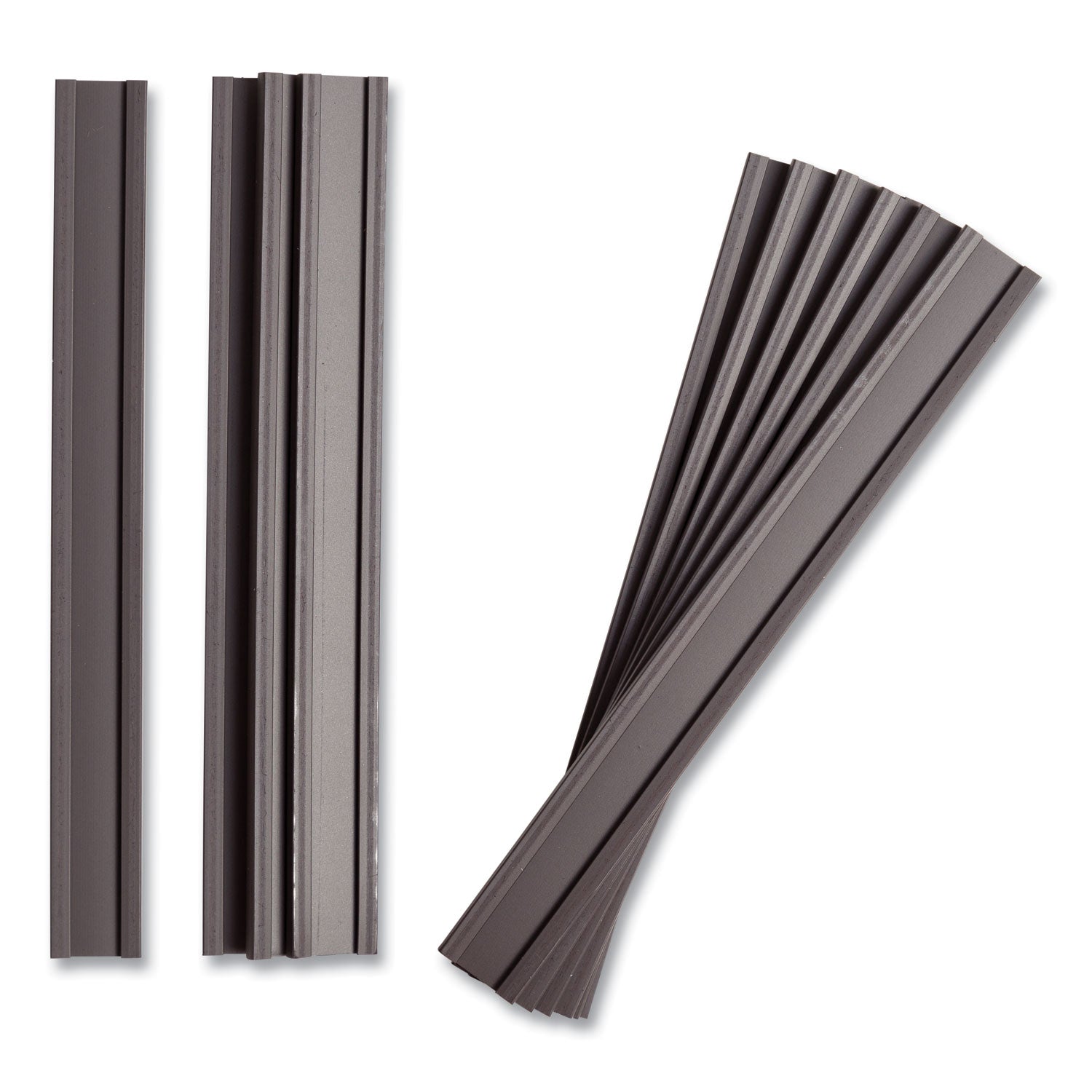 U Brands Magnetic Card Holders, 6 X 0.5, Black, 10/pack