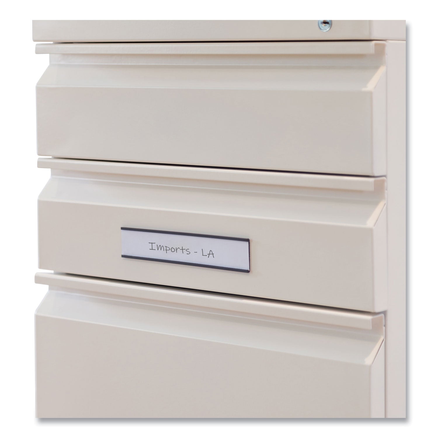 U Brands Magnetic Card Holders, 6 X 1, Black, 10/pack