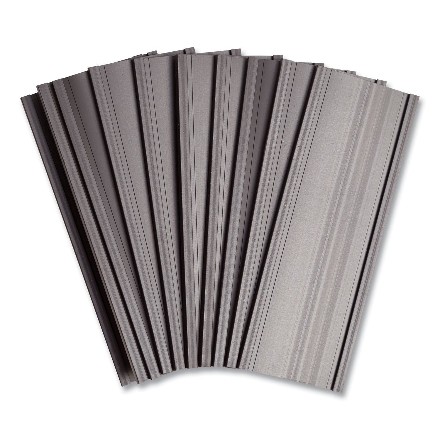 U Brands Magnetic Card Holders, 6 X 2, Black, 10/pack