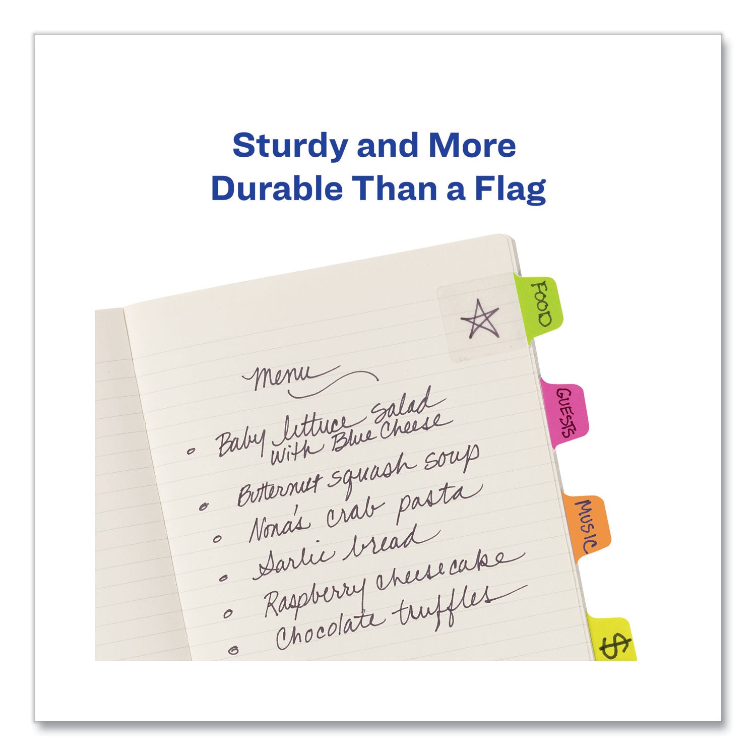 Avery® Ultra Tabs Repositionable Tabs, Mini Tabs: 1" x 1.5", 1/5-Cut, Assorted Neon Colors, 80/Pack