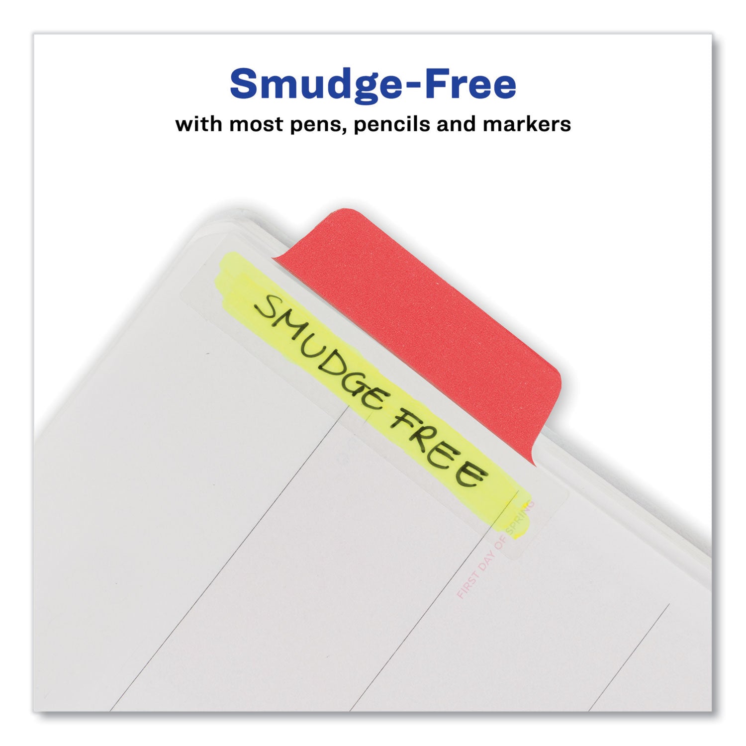 Avery® Ultra Tabs Repositionable Tabs, Margin Tabs: 2.5" x 1", 1/5-Cut, Assorted Colors, 48/Pack