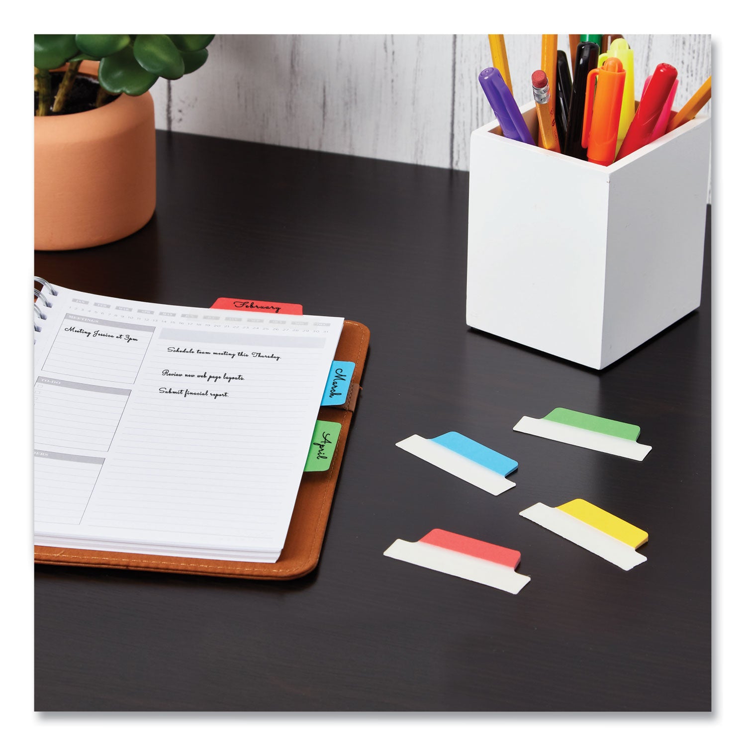 Avery® Ultra Tabs Repositionable Tabs, Margin Tabs: 2.5" x 1", 1/5-Cut, Assorted Colors, 48/Pack
