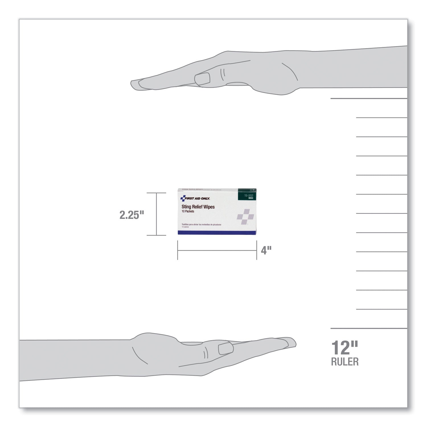 PhysiciansCare® by First Aid Only® First Aid Sting Relief Pads, 10/box