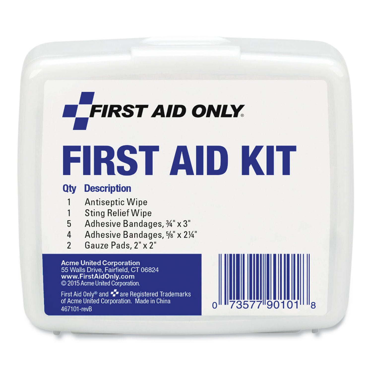 PhysiciansCare® by First Aid Only® First Aid On The Go Kit, Mini, 13 Pieces, Plastic Case