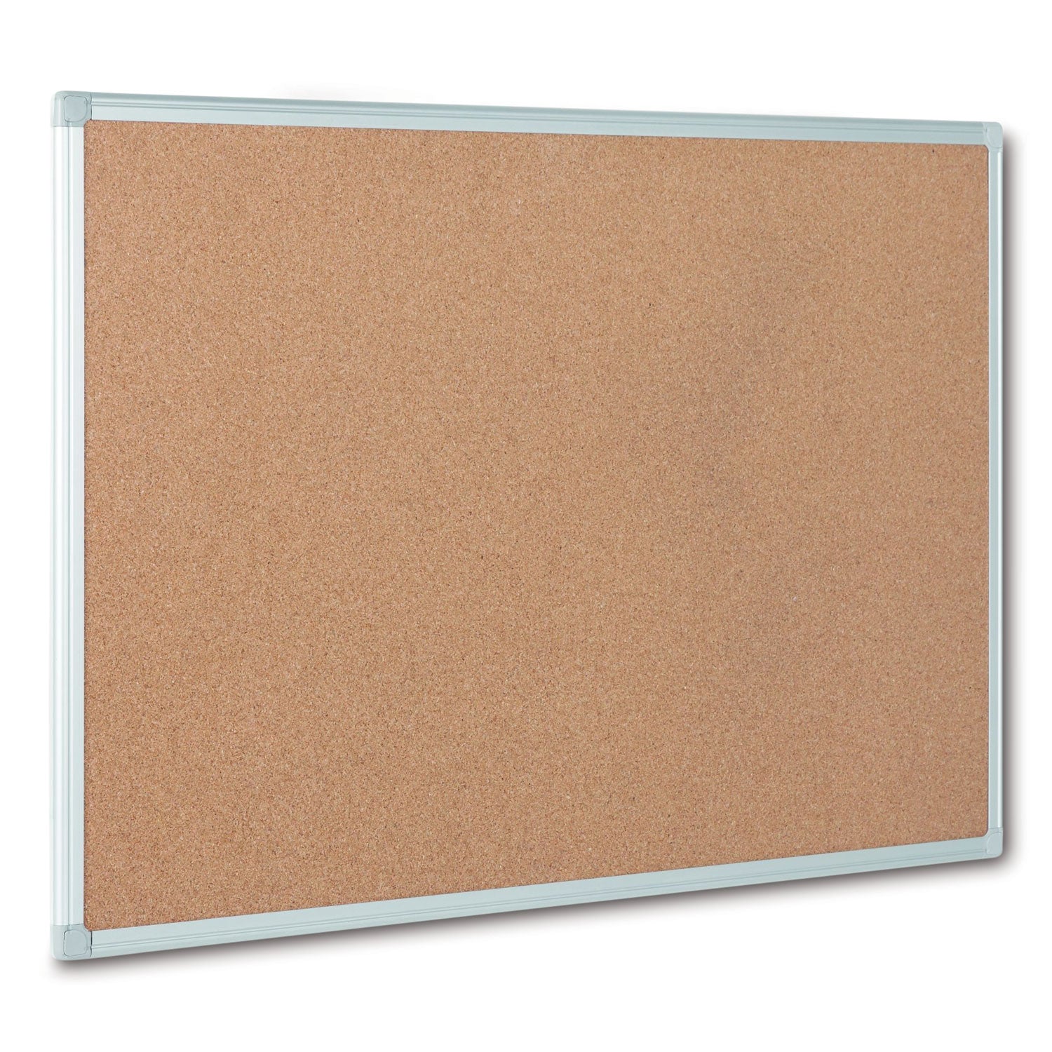 MasterVision® Earth Cork Board, 48" x 36", Tan Surface, Satin Aluminum Frame