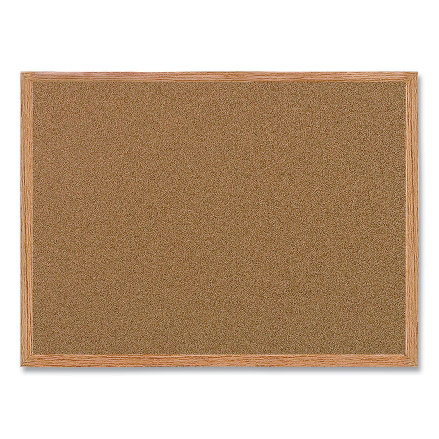 Value Cork Bulletin Board with Oak Frame, 24 x 36, Brown Surface, Oak Frame