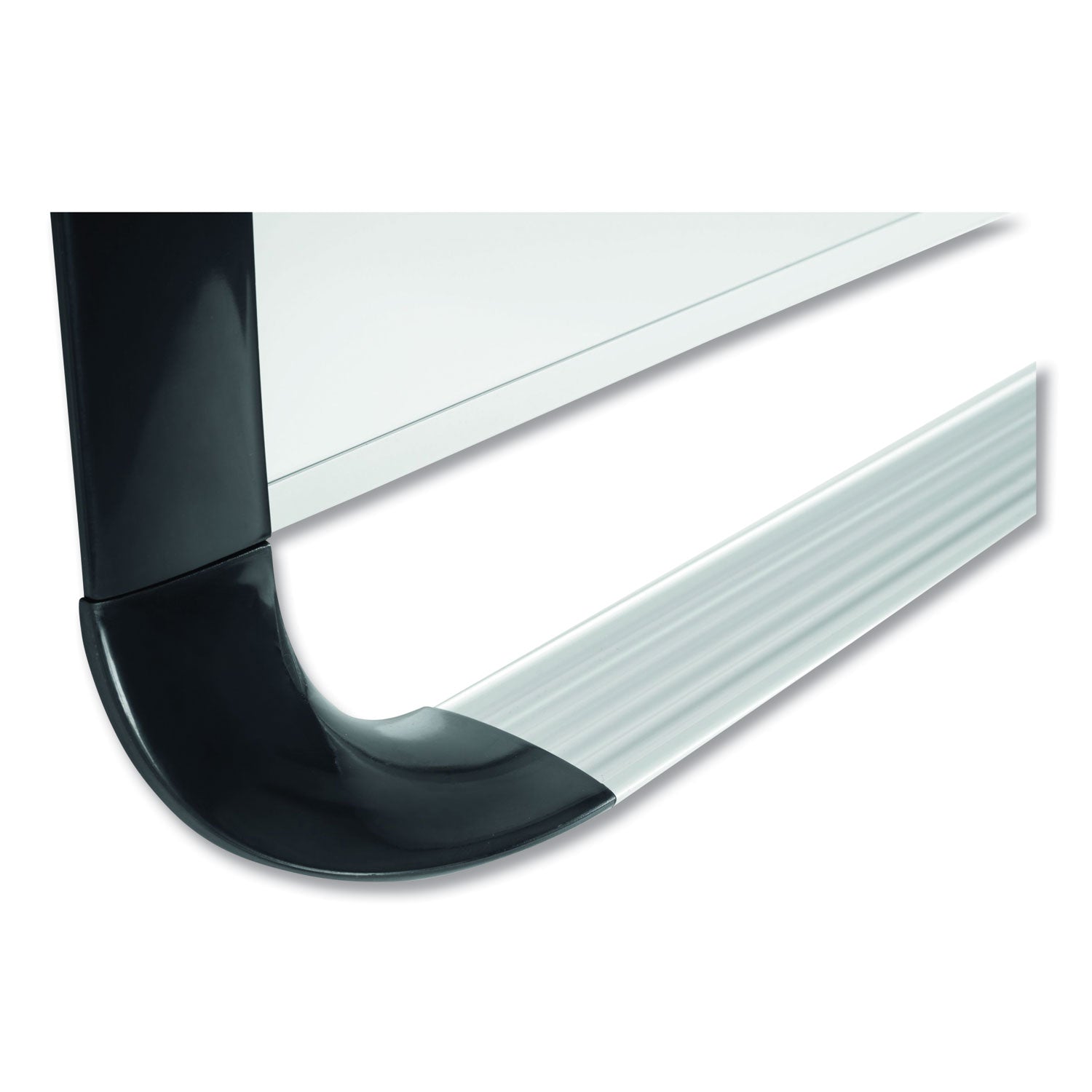 MasterVision® Pure Platinum Dry Erase Board, 96" x 48", White Surface, Silver/Black Aluminum Frame