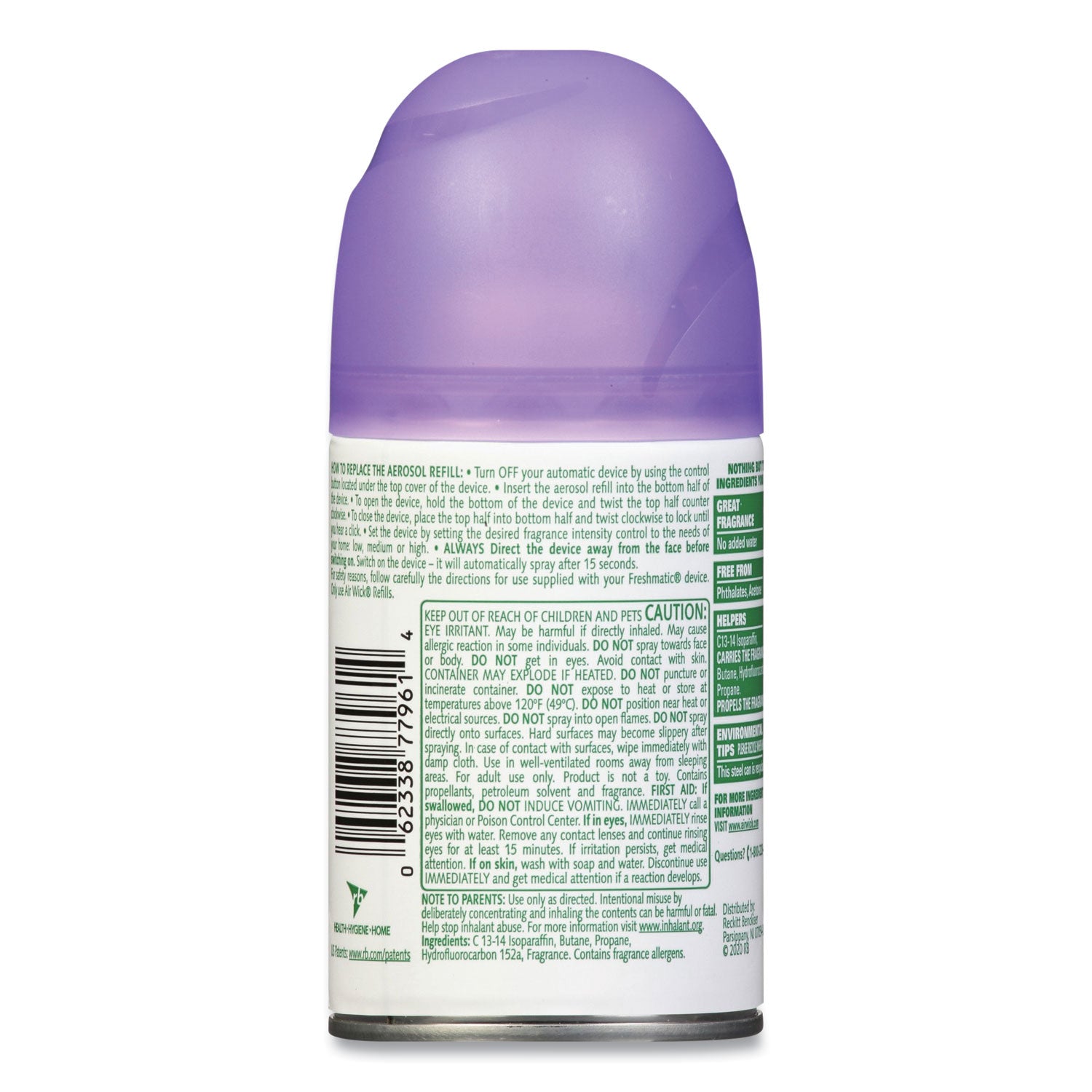 Air Wick® Freshmatic Ultra Automatic Spray Refill, Lavender/chamomile, 5.89 Oz Aerosol Spray