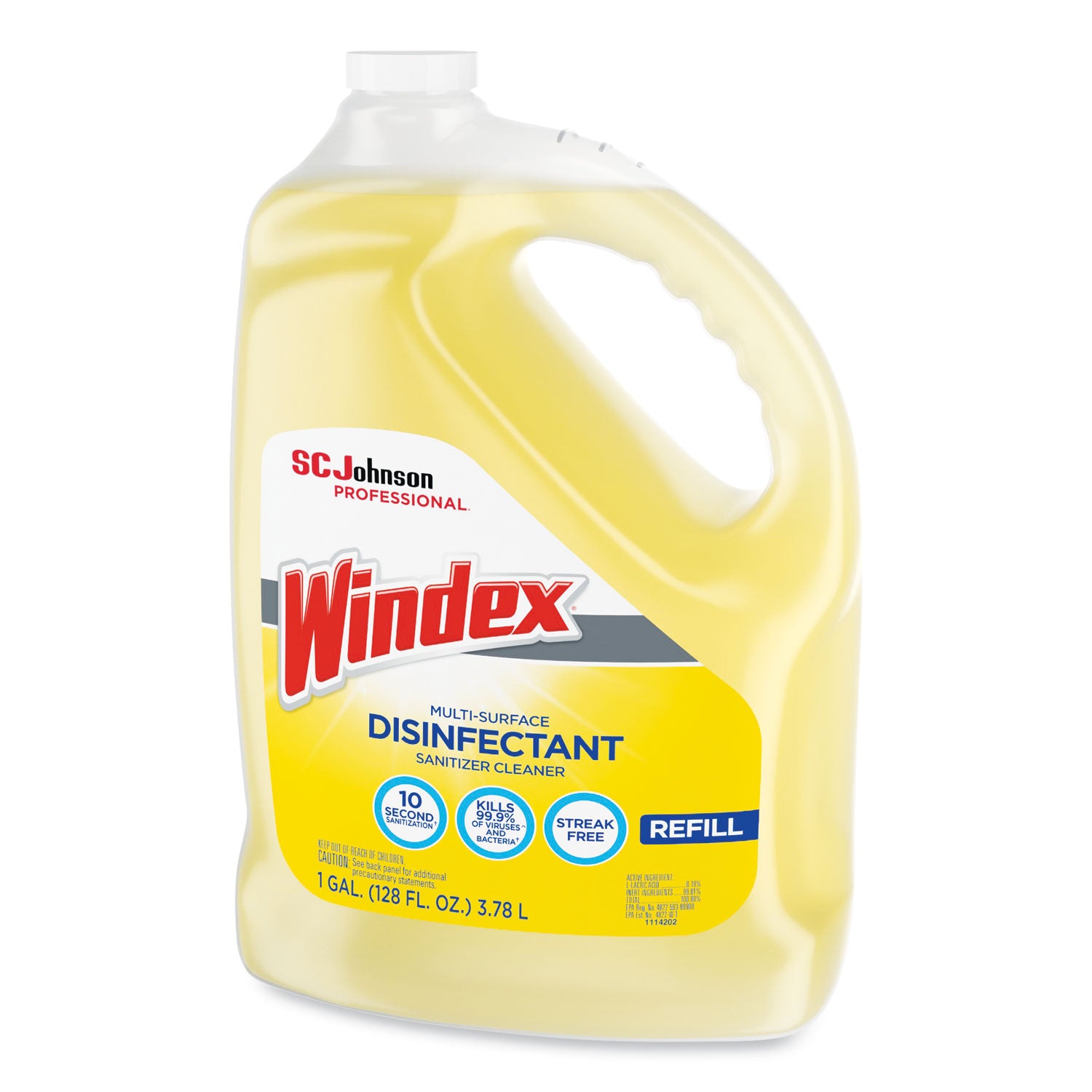 Windex® Multi-Surface Disinfectant Cleaner, Citrus, 1 Gal Bottle