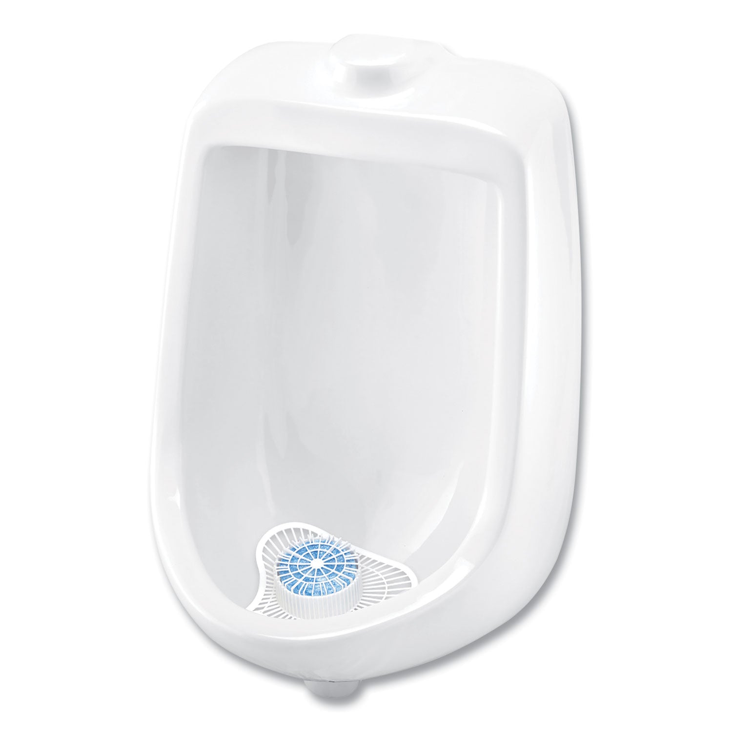 Big D Industries Extra Duty Urinal Screen With Non-Para Block, Evergreen With Enzymes Scent, White, Dozen