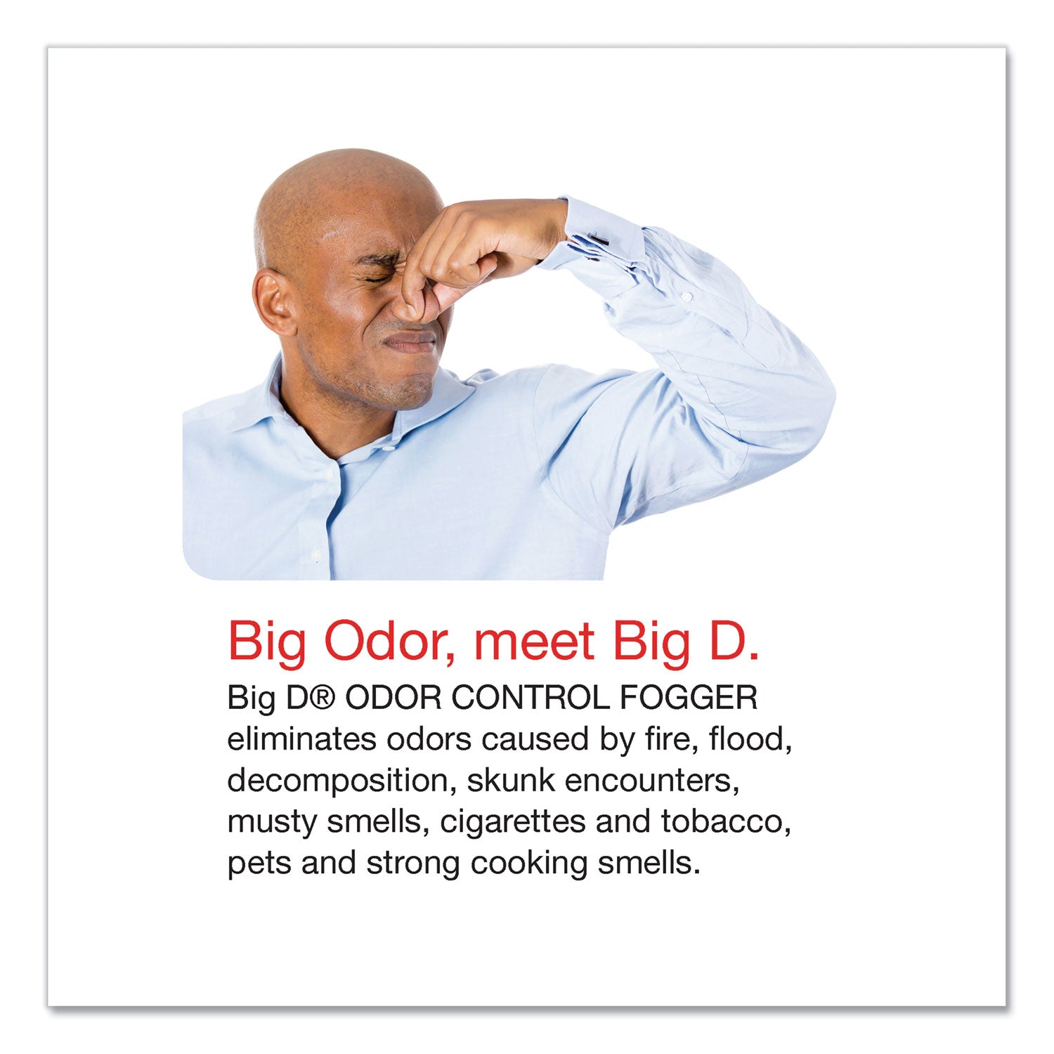 Big D Industries Odor Control Fogger, Mountain Air Scent, 5 Oz Aerosol Spray, 12/carton