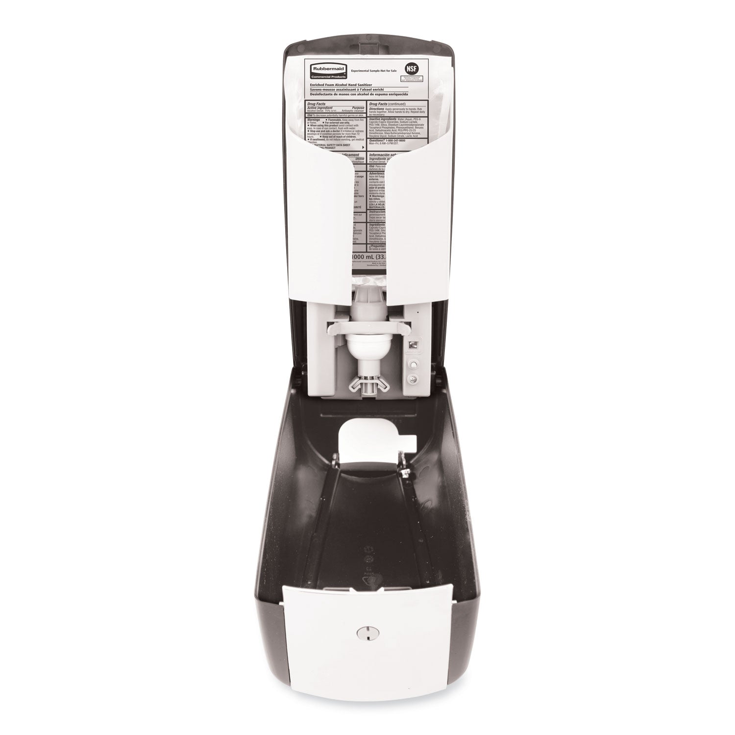 Rubbermaid® Commercial Autofoam Touch-Free Dispenser, 1,100 Ml, 5.2 X 5.25 X 10.9, Black/chrome