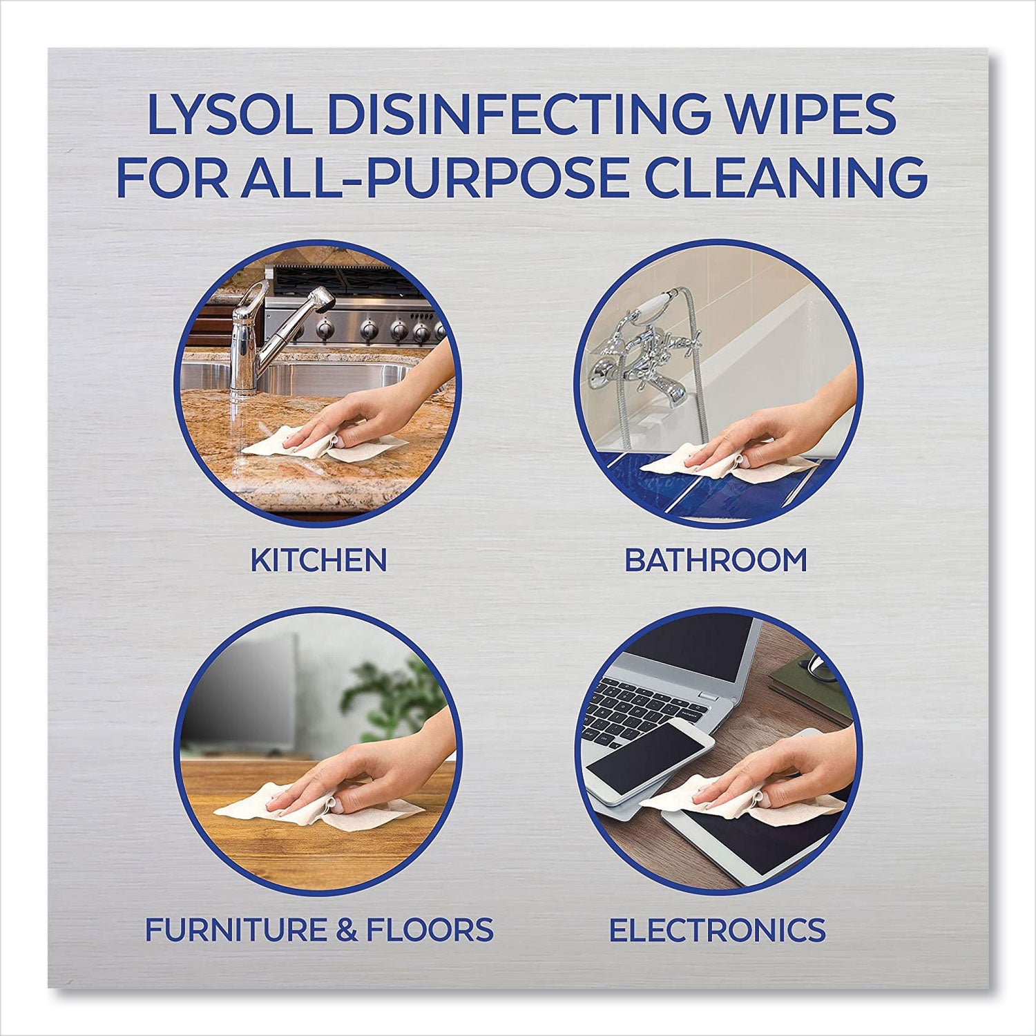 LYSOL® Brand Disinfecting Wipes, 1-Ply, 7 x 7.25, Lemon and Lime Blossom, White, 80 Wipes/Canister, 3 Canisters/Pack