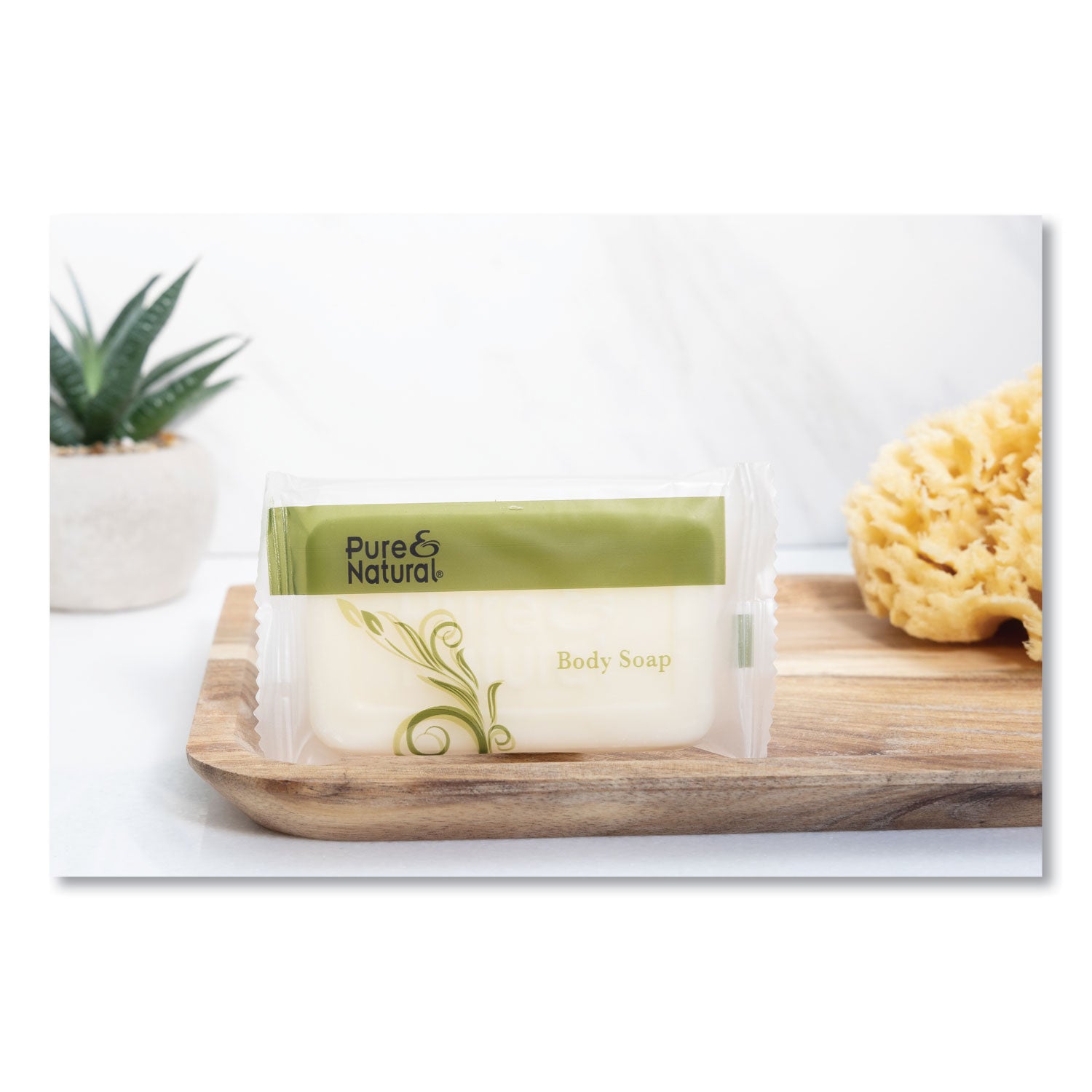 Pure & Natural™ Body and Facial Soap, Fresh Scent, # 1 1/2, 500/Carton