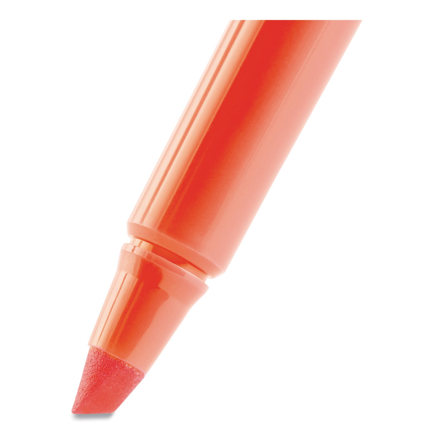 BIC® Brite Liner Highlighter, Fluorescent Orange Ink, Chisel Tip, Orange/black Barrel, Dozen