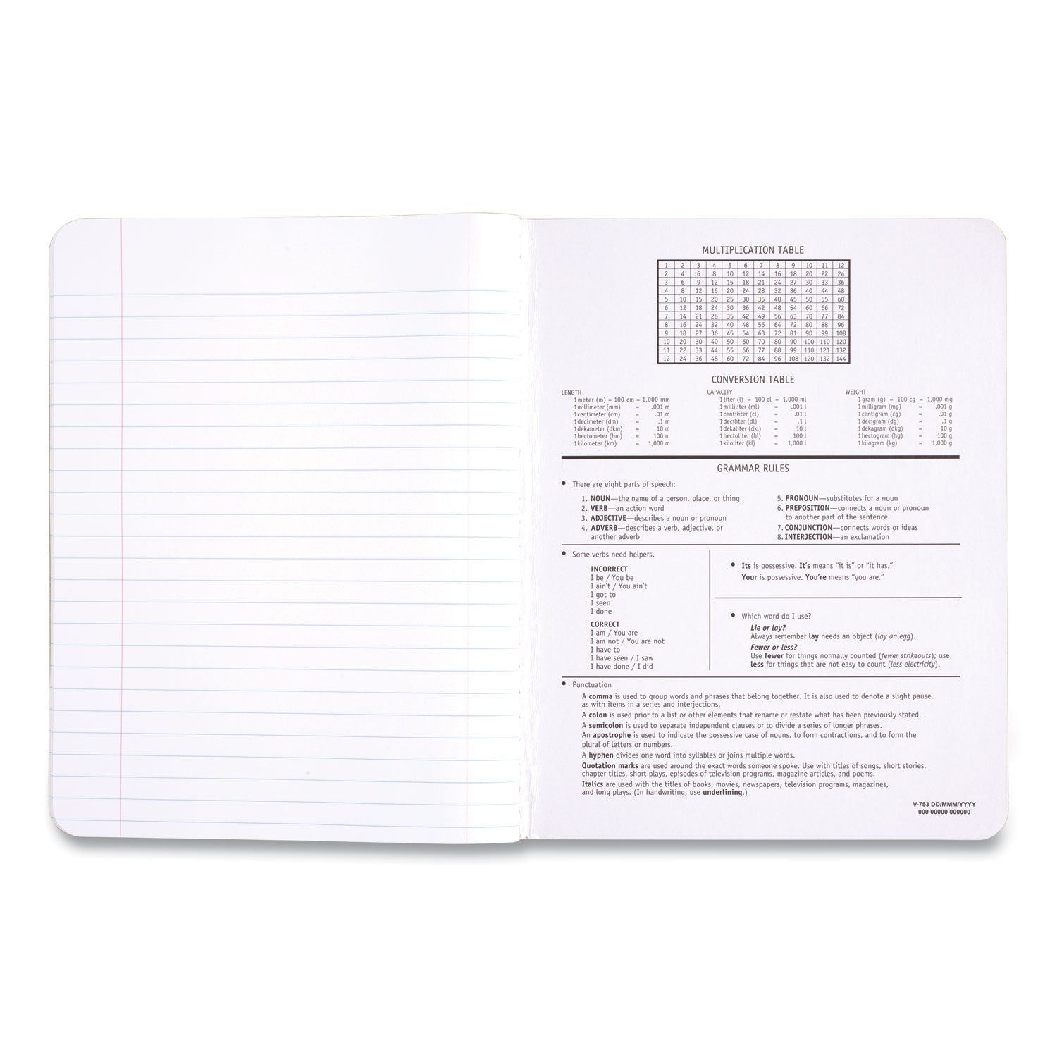 Mead® Composition Book, Wide/Legal Rule, Black Cover, (100) 9.75 x 7.5 Sheets
