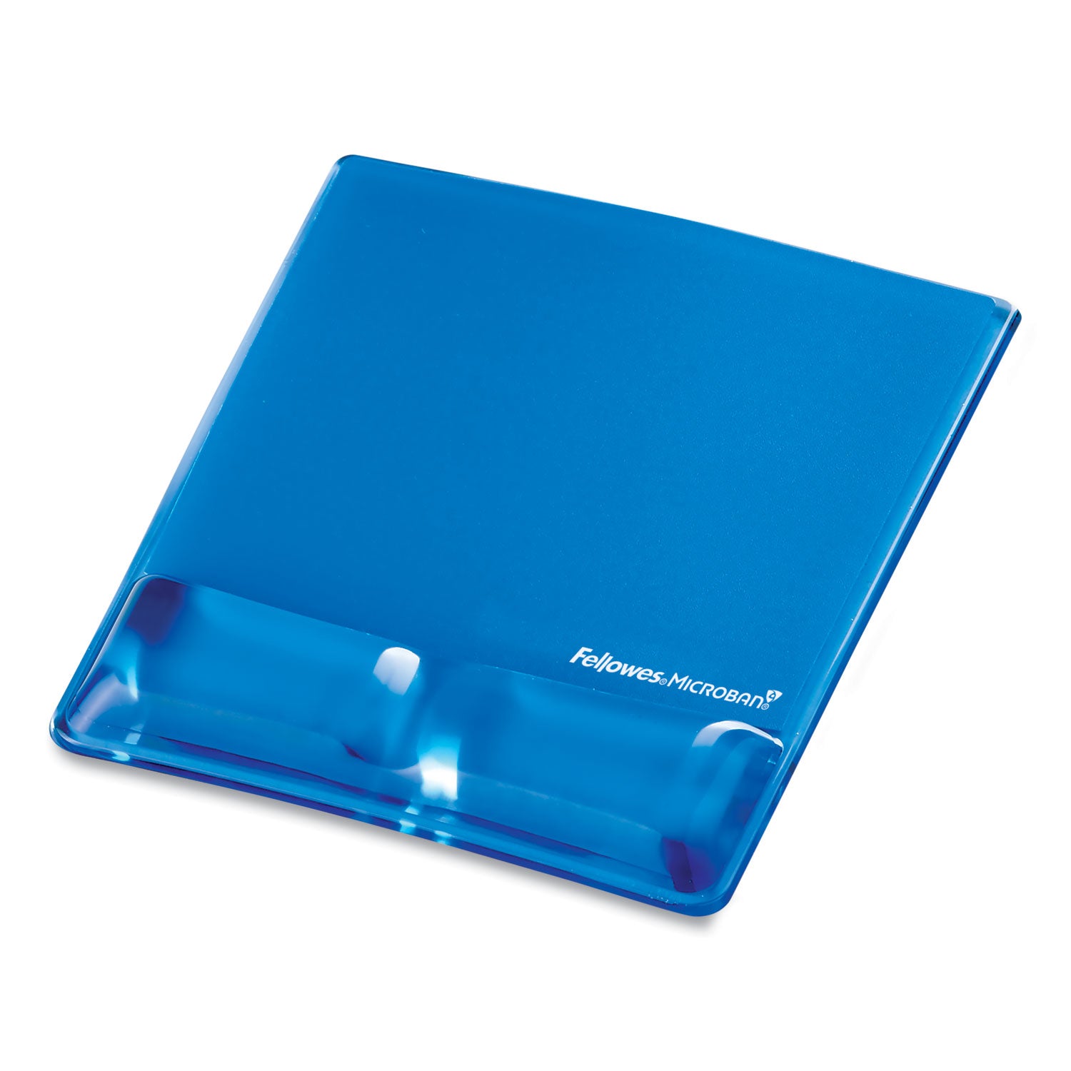 Fellowes® Gel Wrist Support with Attached Mouse Pad, 8.25 x 9.87, Blue