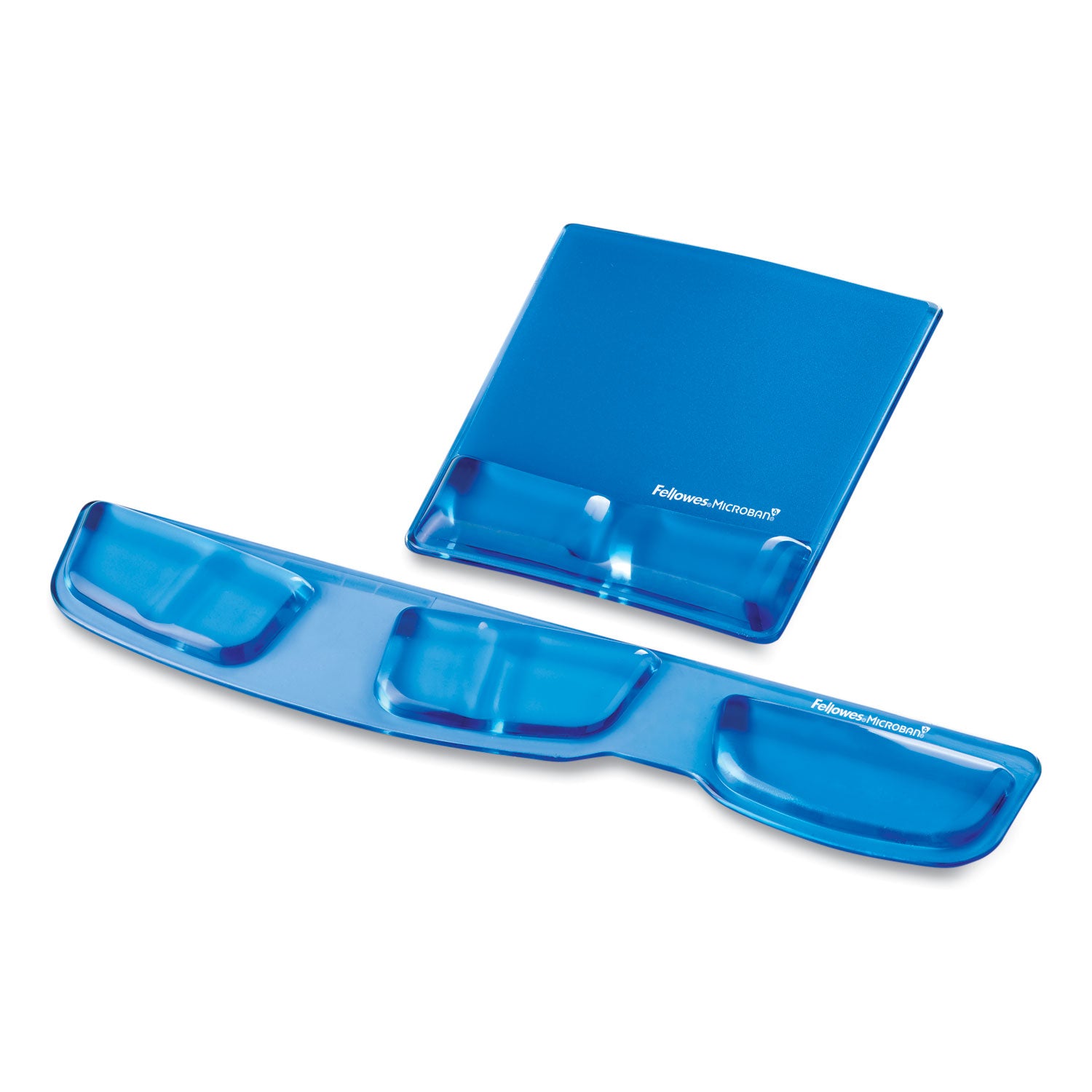 Fellowes® Gel Wrist Support with Attached Mouse Pad, 8.25 x 9.87, Blue