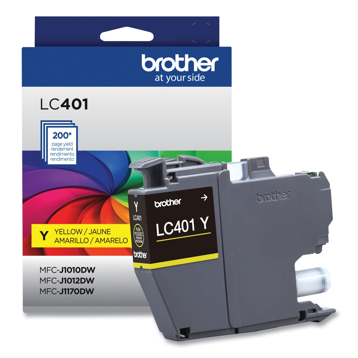 Brother Lc401ys Ink, 200 Page-Yield, Yellow