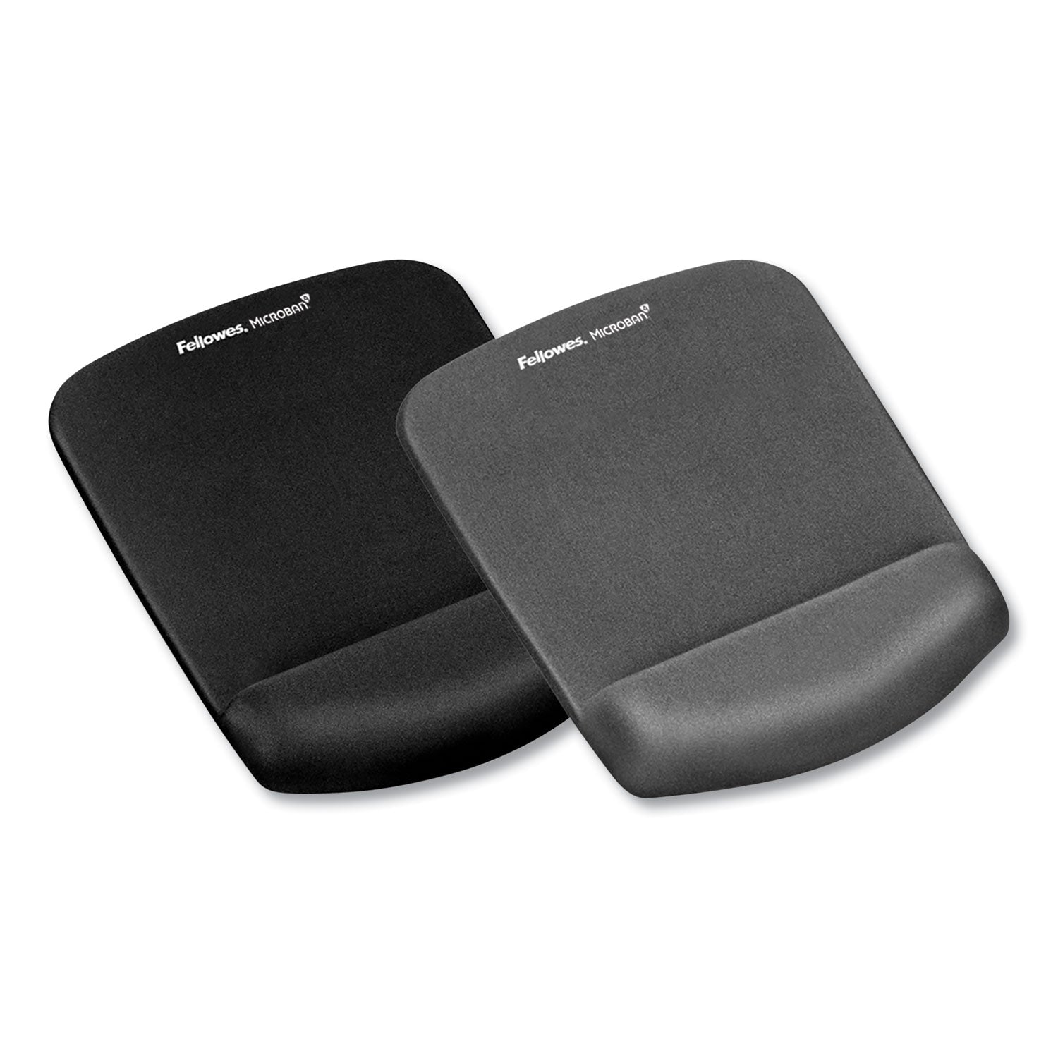 Fellowes® PlushTouch Mouse Pad with Wrist Rest, 7.25 x 9.38, Graphite