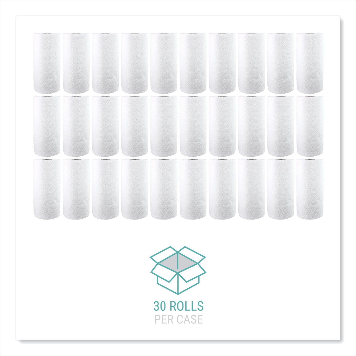 Windsoft® Kitchen Roll Towels, 2-Ply, 11 x 8.5, White, 85/Roll, 30 Rolls/Carton