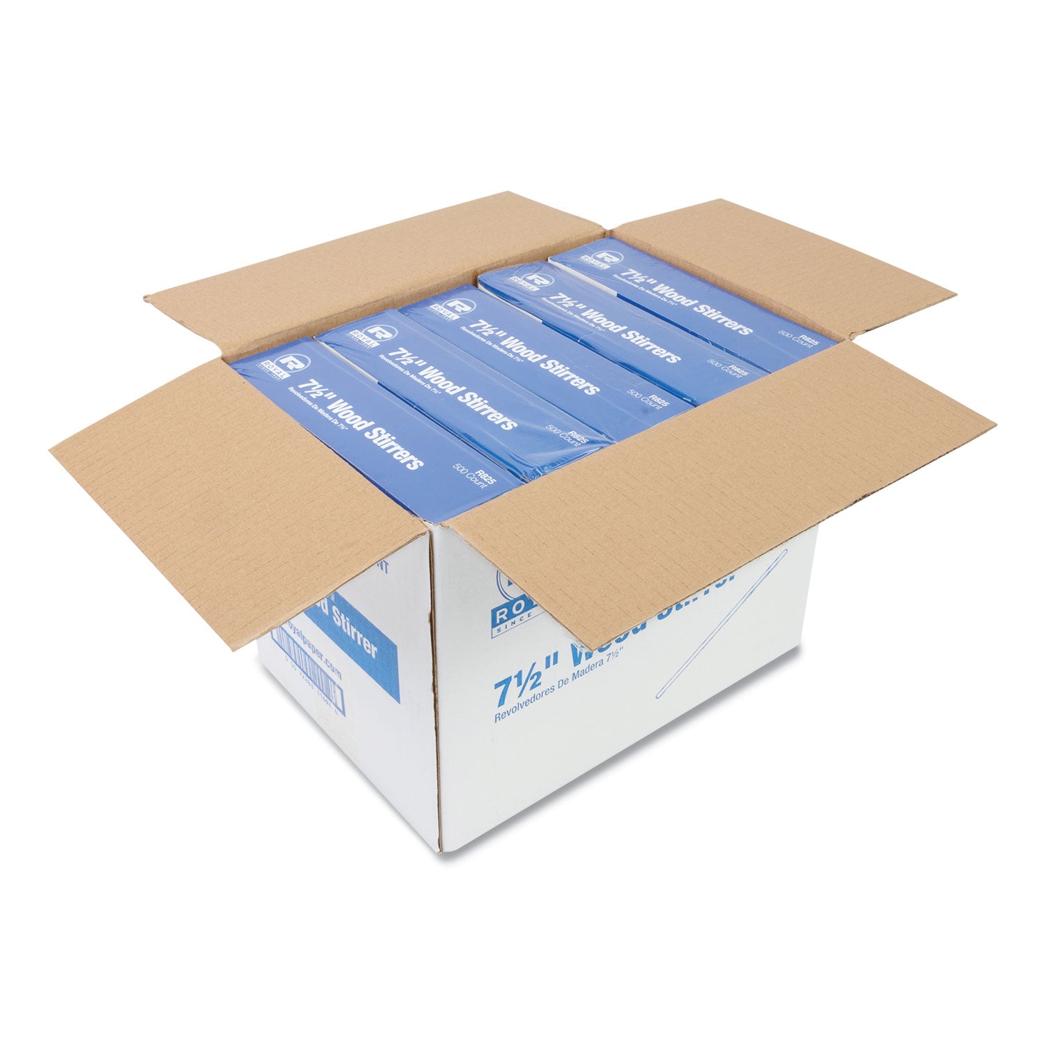 AmerCareRoyal® Wood Coffee Stirrers, 7.5" Long, 500/box, 10 Boxes/carton