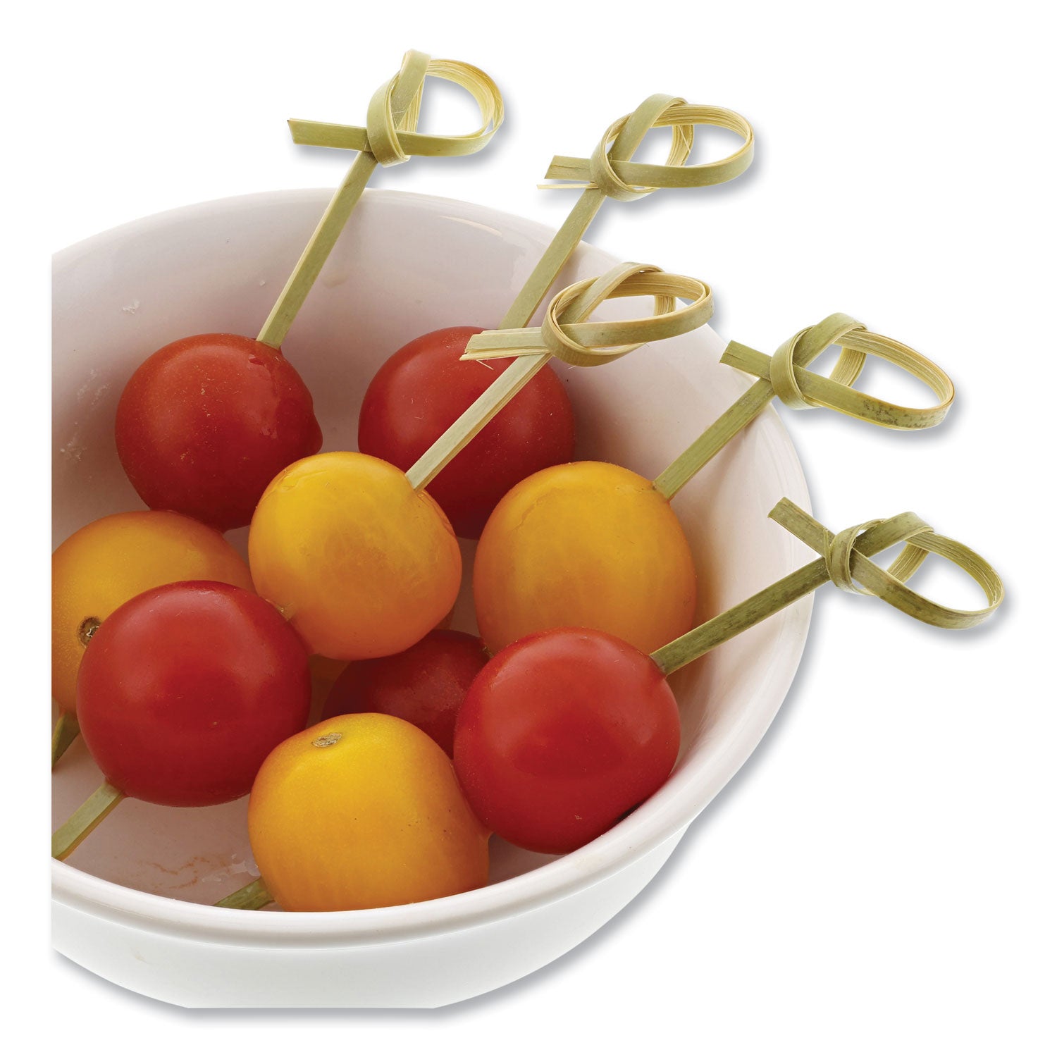 AmerCareRoyal® Knotted Bamboo Pick, Paper, 4", Natural, 100/Pack, 10 Packs/Carton