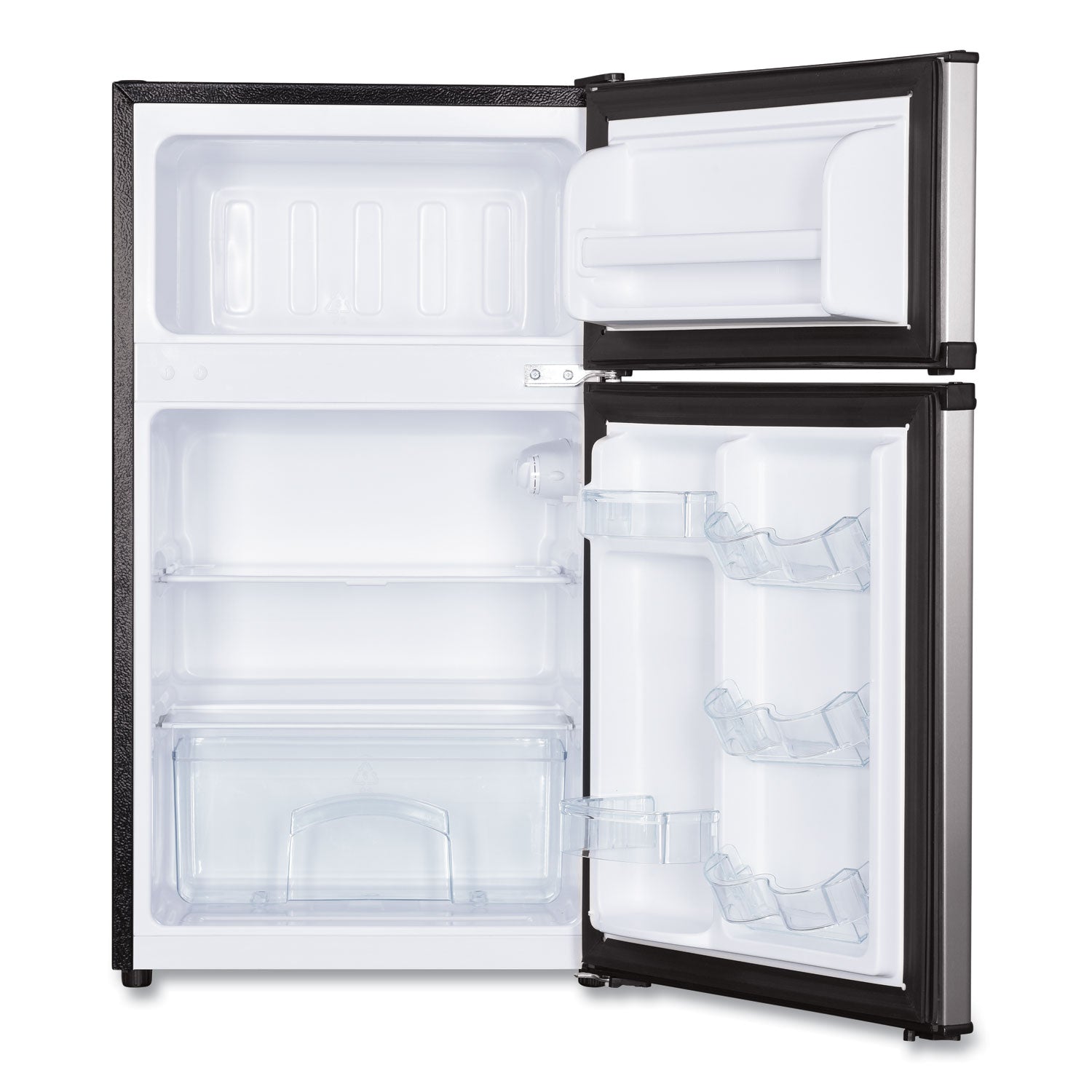Avanti Counter-Height 3.1 Cu. Ft Two-Door Refrigerator/freezer, Black/stainless Steel