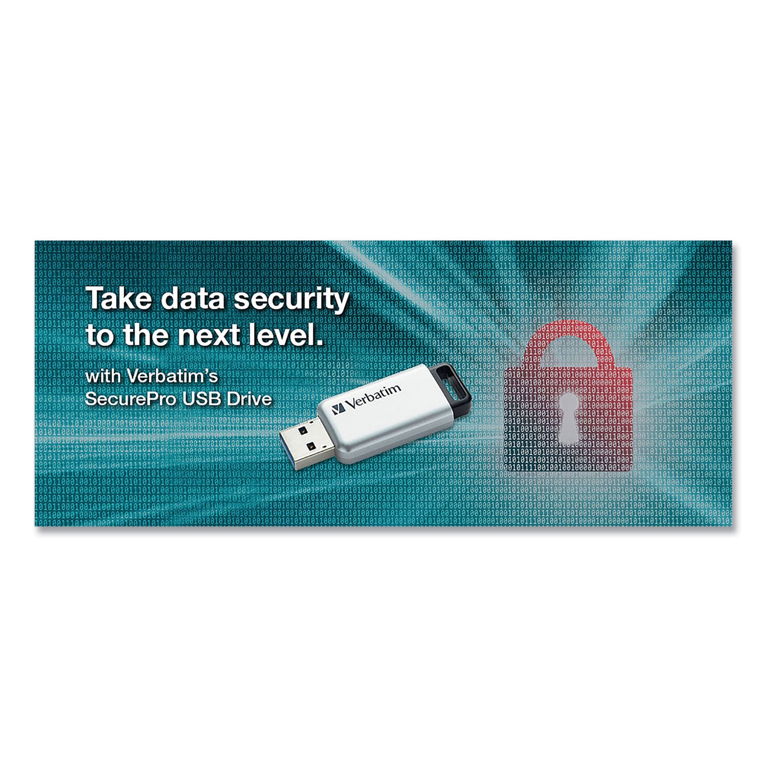 Verbatim® Store 'n' Go Secure Pro Usb Flash Drive With Aes 256 Encryption, 128 Gb, Silver