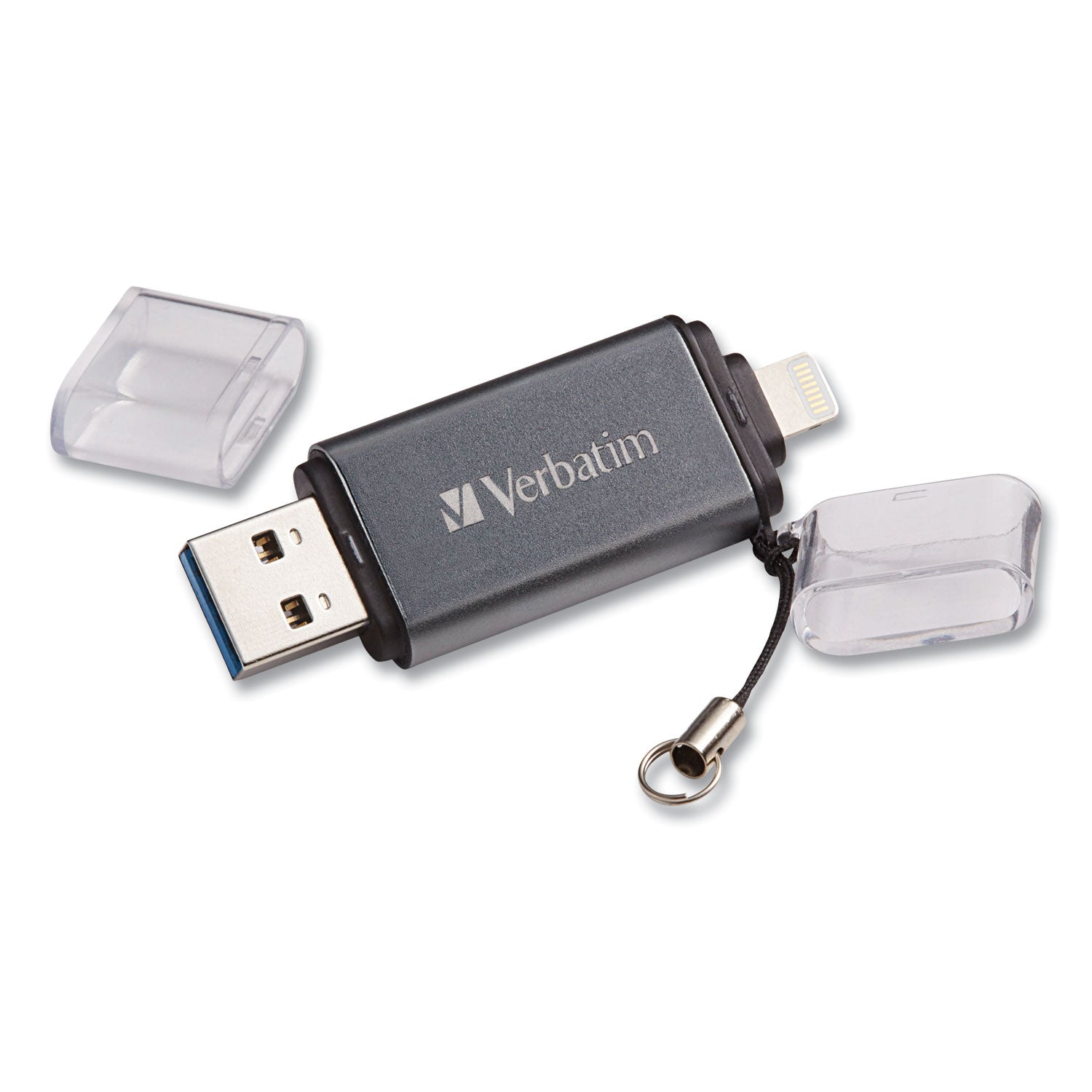 Verbatim® Store 'n' Go Dual Usb 3.0 Flash Drive For Apple Lightning Devices, 32 Gb, Graphite