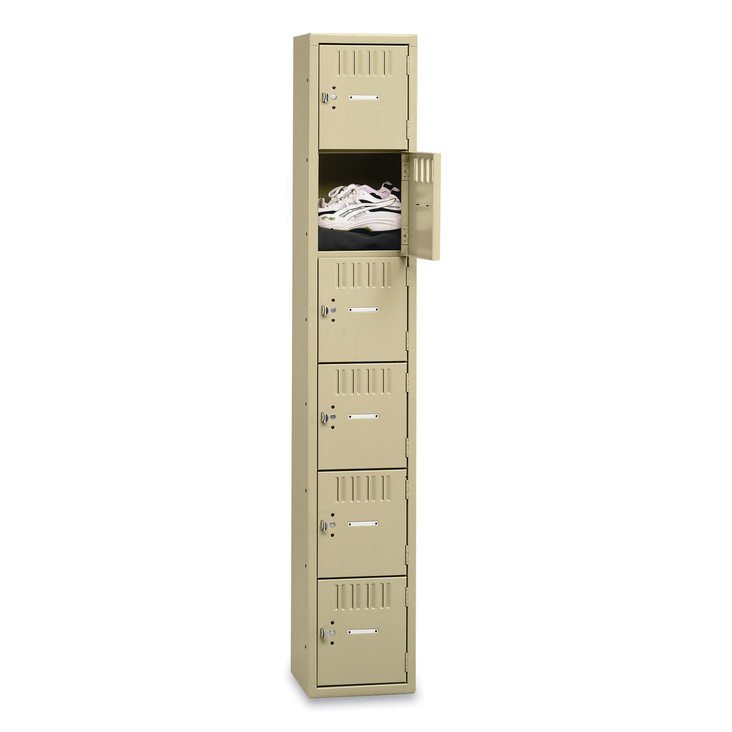 Tennsco Box Compartments, Single Stack, 12w X 18d X 72h, Sand