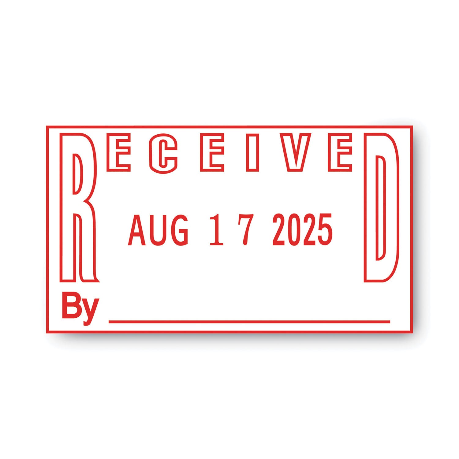 COSCO 2000PLUS® Es Dater, Received + Date, 1 X 1.81, Red