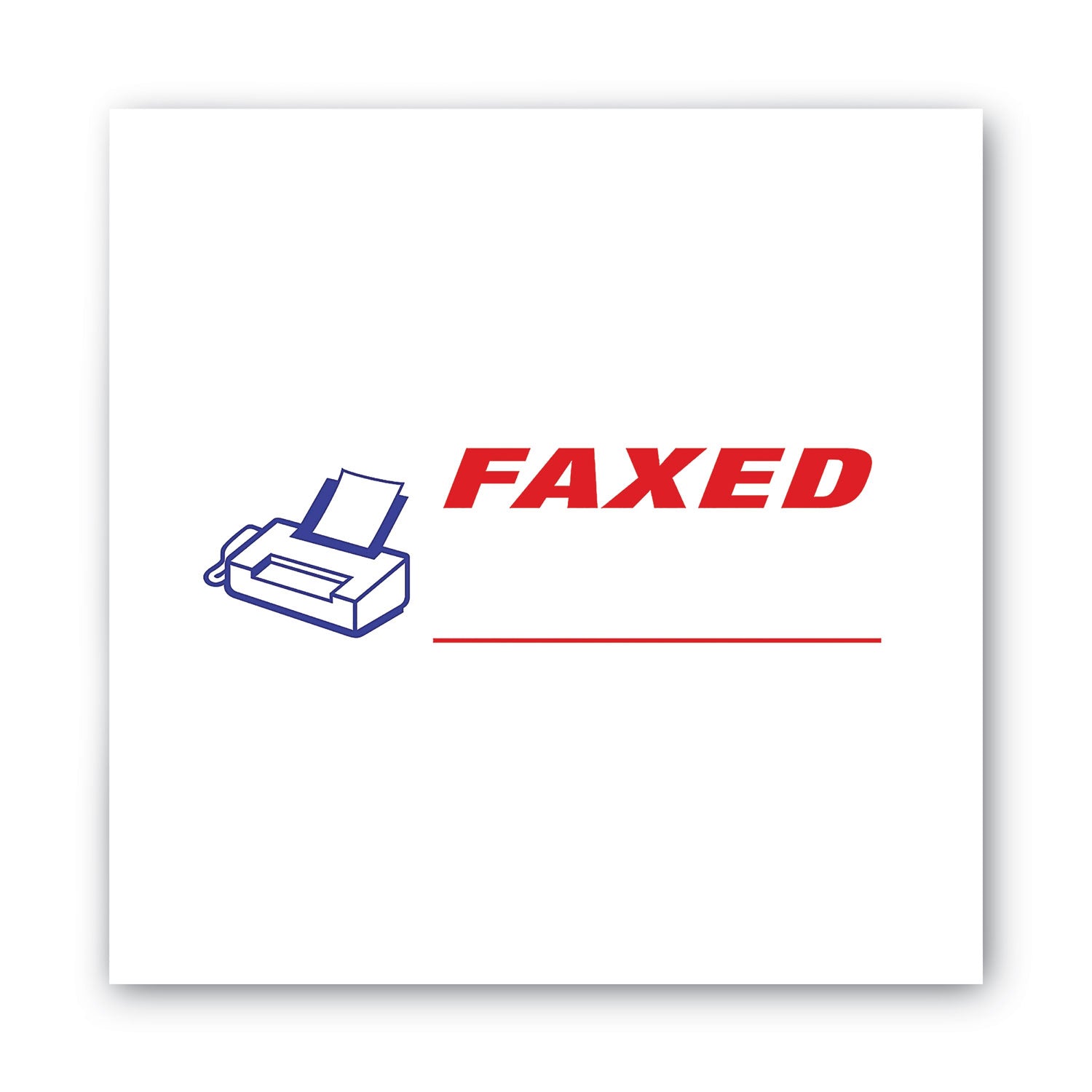 ACCUSTAMP2® Pre-Inked Shutter Stamp, Red/Blue, FAXED, 1.63 x 0.5